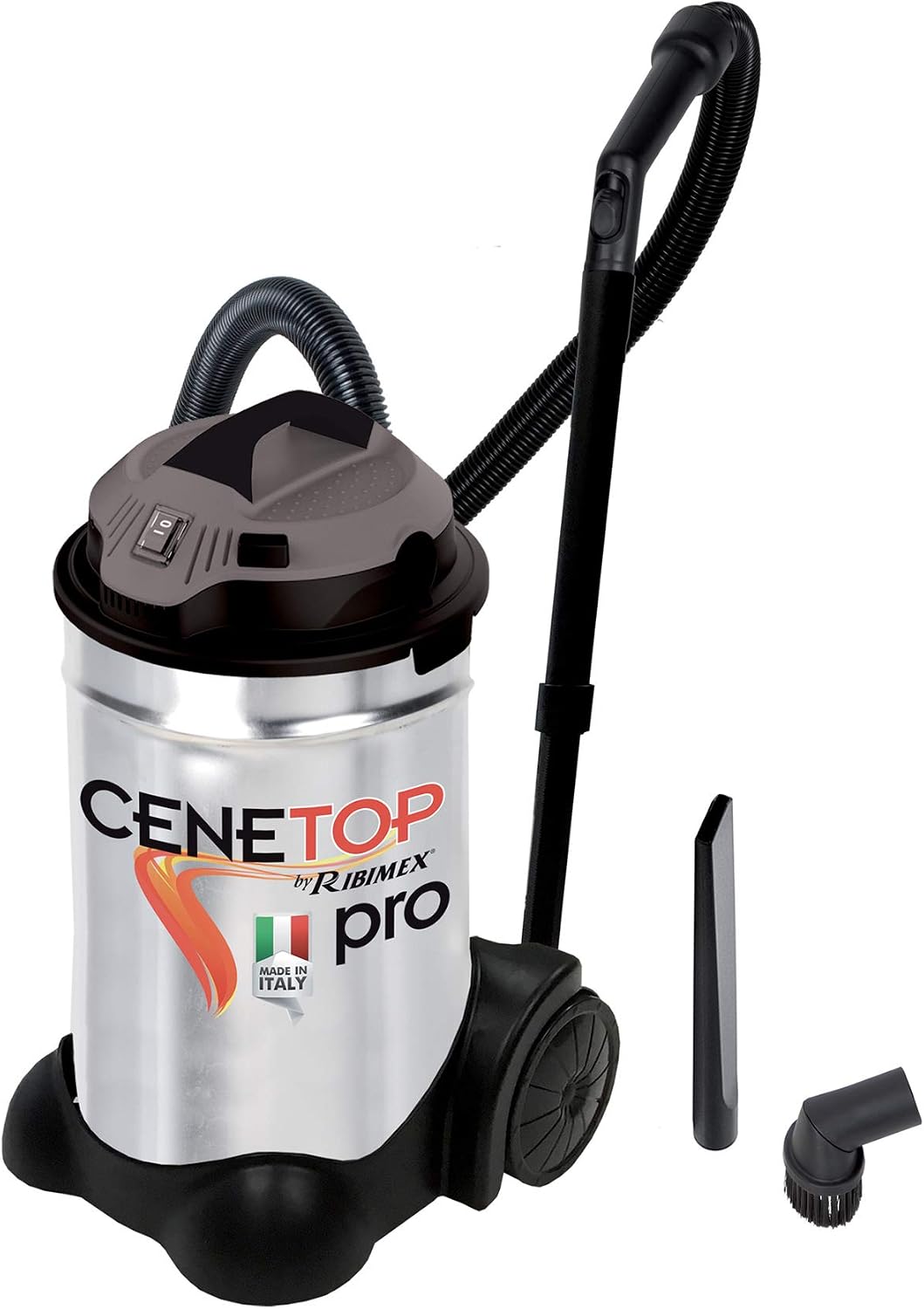 Thumbnail 1 de RIBIMEX Cenetop Aspirateur à cendres professionnel 1200 W – 18 L, rouge/noir, avec nettoyage automatique du filtre