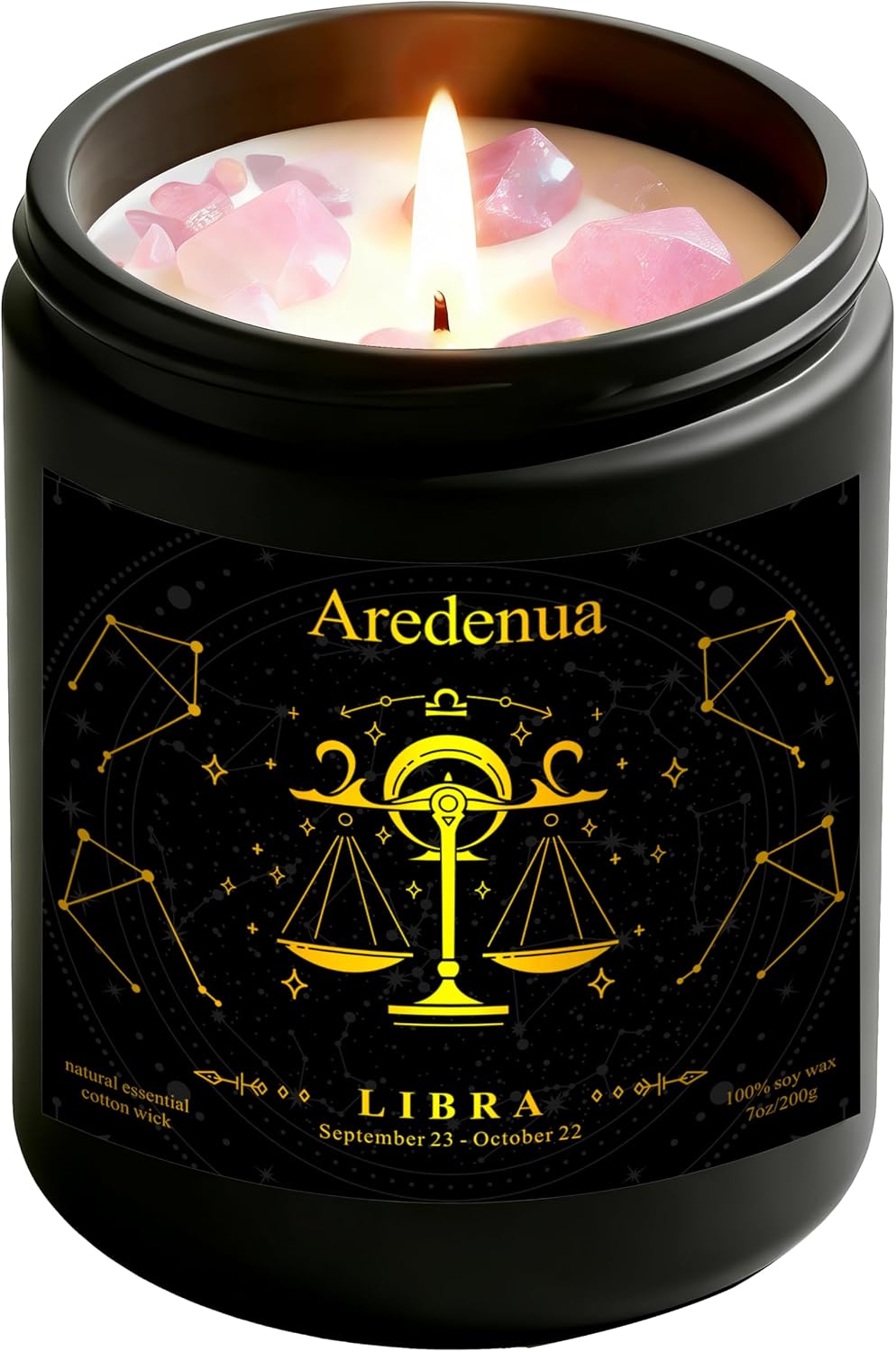 Detalle de Libra Zodiac Candle, 7 oz Soy Wax