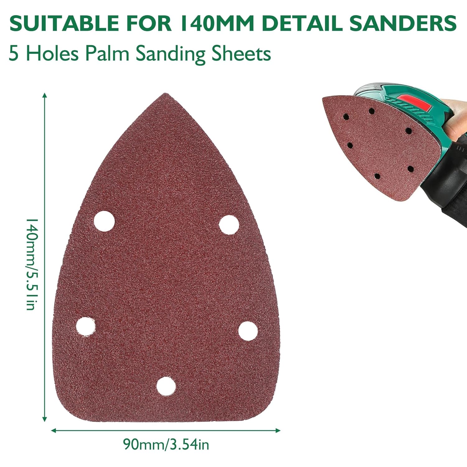 Thumbnail 2 de 60PCS Mouse Sander Pads with 5 Holes (P60–P240) for Wood, Metal and Plastic