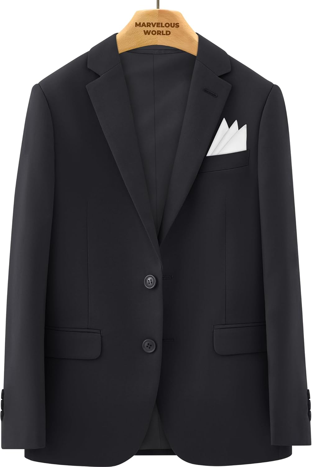 Thumbnail 4 de Marvelous World Boys’ Formal Slim Fit Suit Set with Adjustable Waist (Jacket, Pants, Vest + accessories)