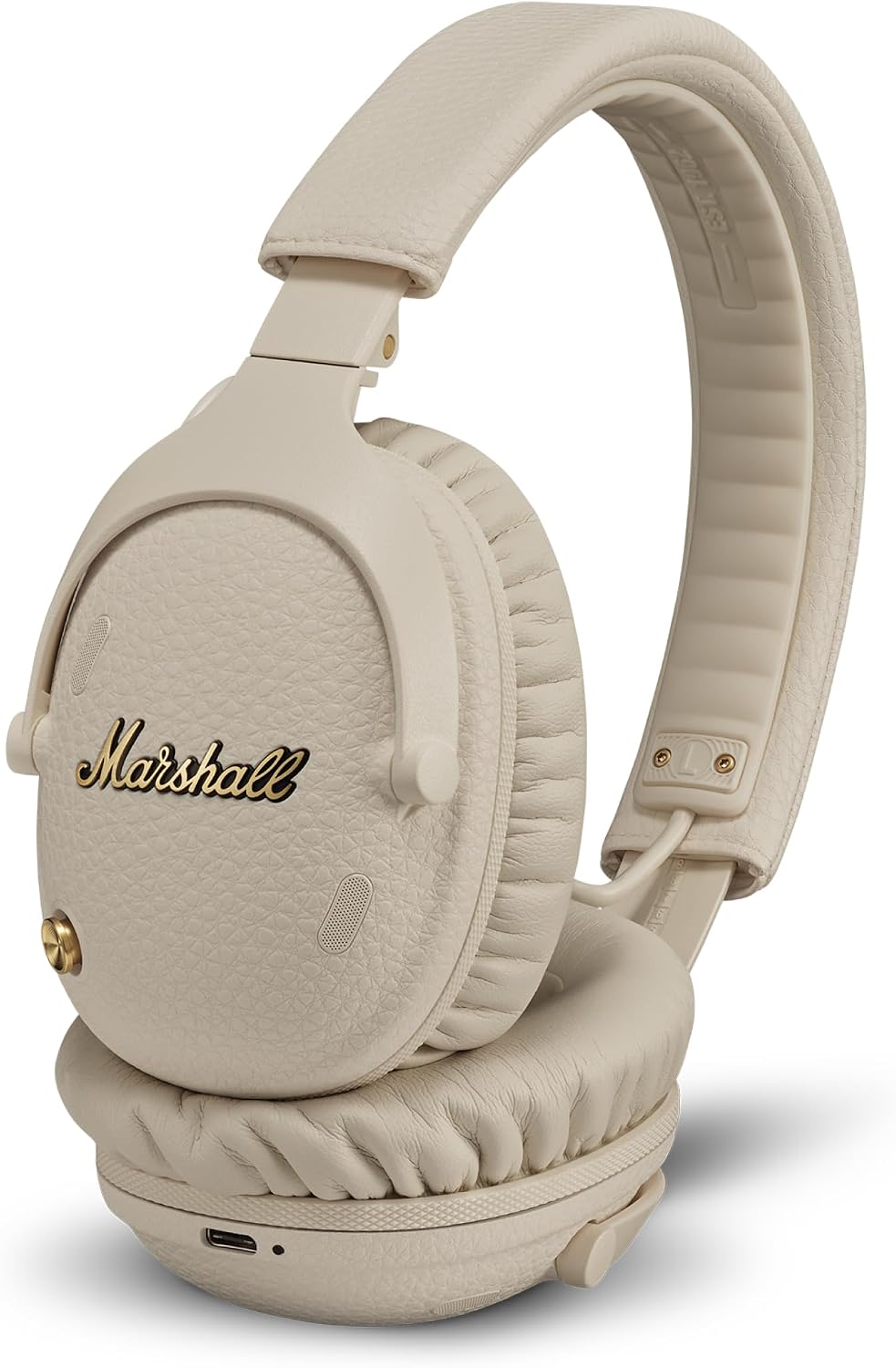 Detalle de Marshall Monitor III ANC Wireless Over-Ear Headphones (Cream)