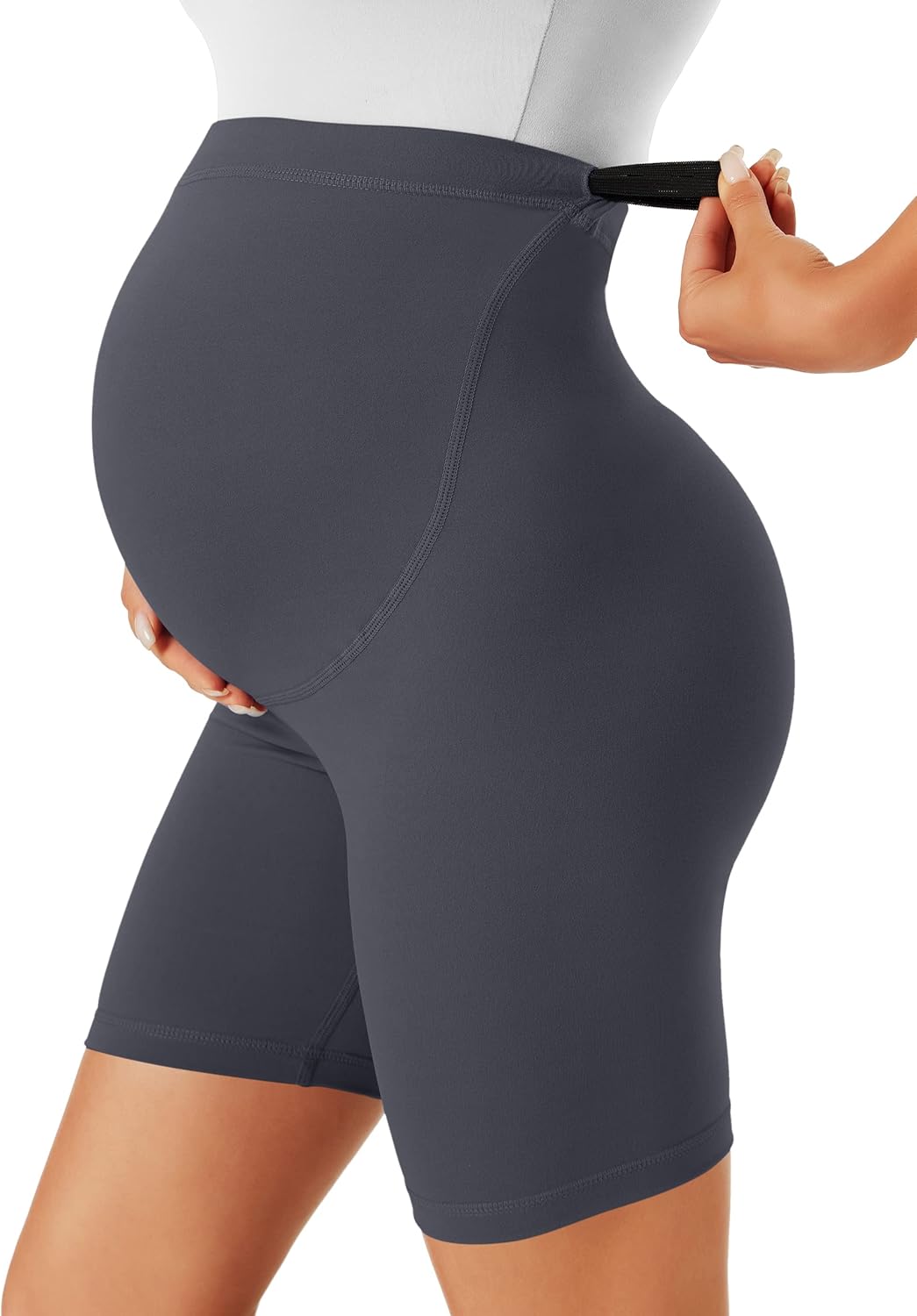 Detalle 2 de VALANDY Creamlush Maternity Shorts Over The Belly
