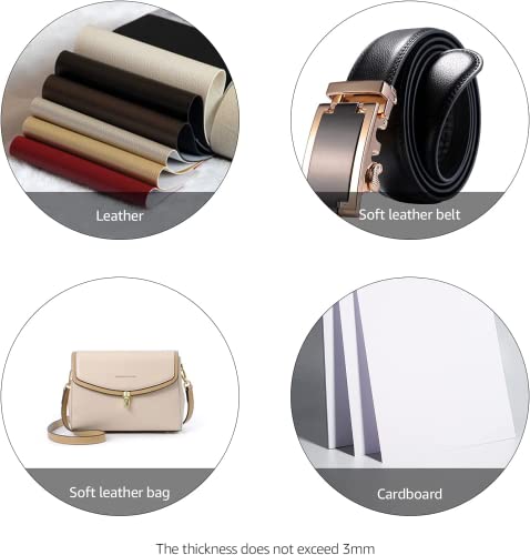 Detalle 2 de Amazon Basics Set de poinçon à cuir avec rotatif et embouts multi tailles – finition argent