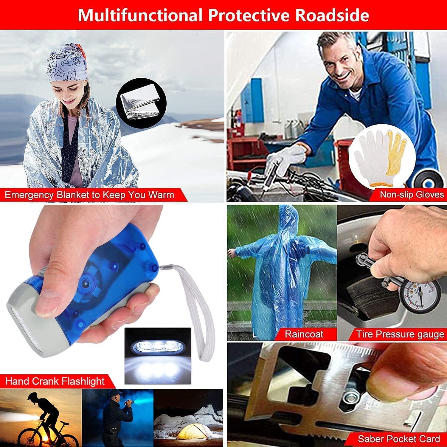 Thumbnail 6 de Car Emergency Roadside Tool Kit 500A