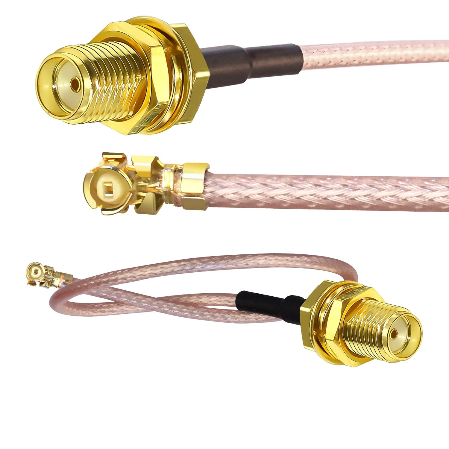 Detalle de TUOLNK 5pcs 6-Inch SMA Female to U.FL IPX MHF1 Coaxial Adapter Cable (RG178) Jumper Pigtail