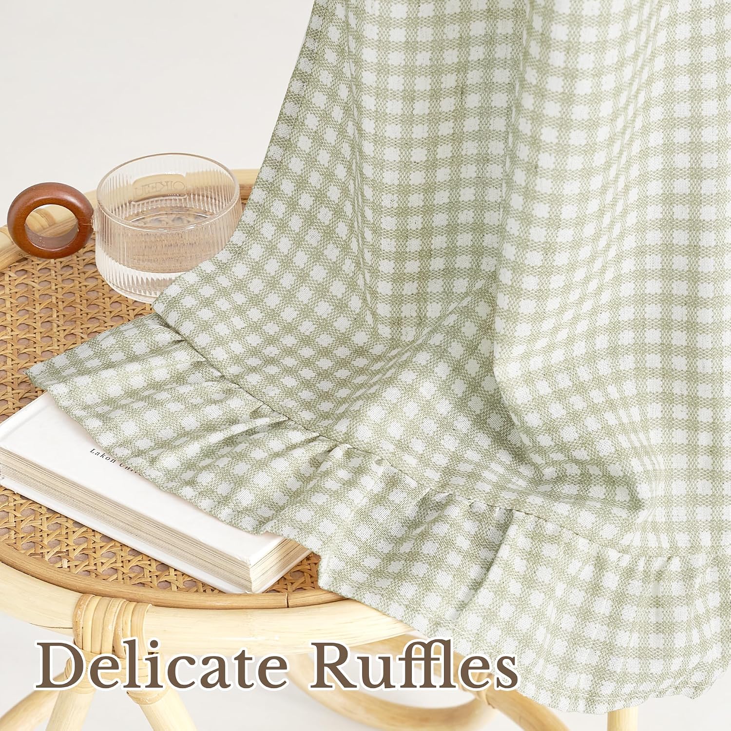 Detalle de NICETOWN Oven Skirt Curtain Linen