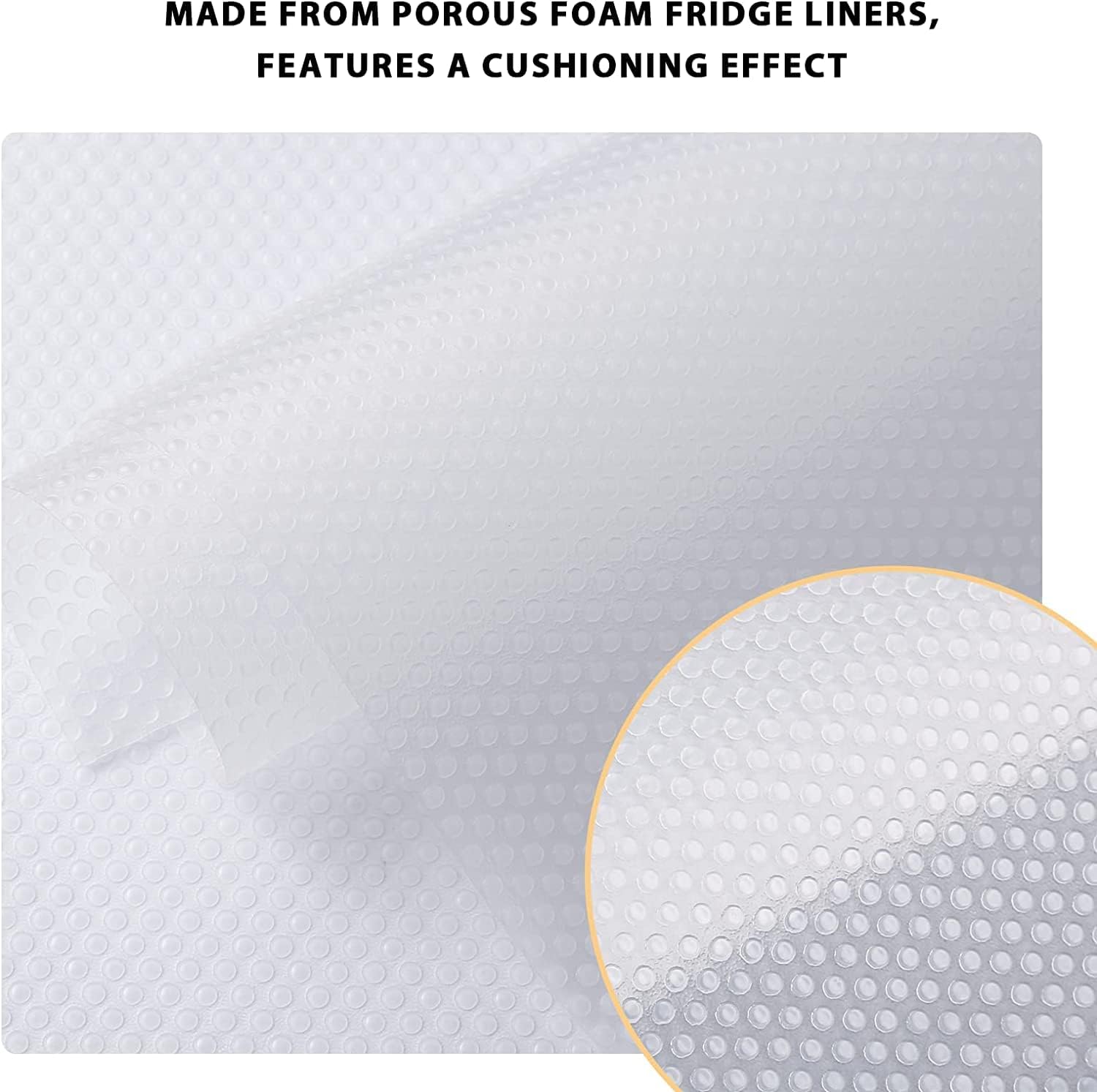 Detalle 2 de AKINLY 9-Pack Washable Waterproof Fridge Liners and Drawer Mats (White)