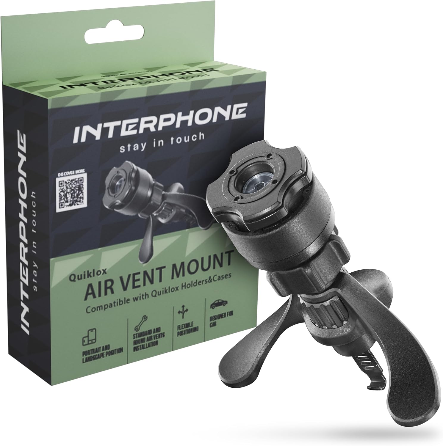 Thumbnail 5 de INTERPHONE QUIKLOX Porta cellulare auto Rotazione 360°