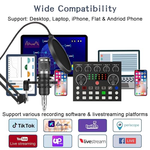 Thumbnail 4 de ALPOWL Paquete de Equipo de Podcast para 2: set con BM-800, filtros, cápsula cardioide y accesorios para podcasts, streaming y canto