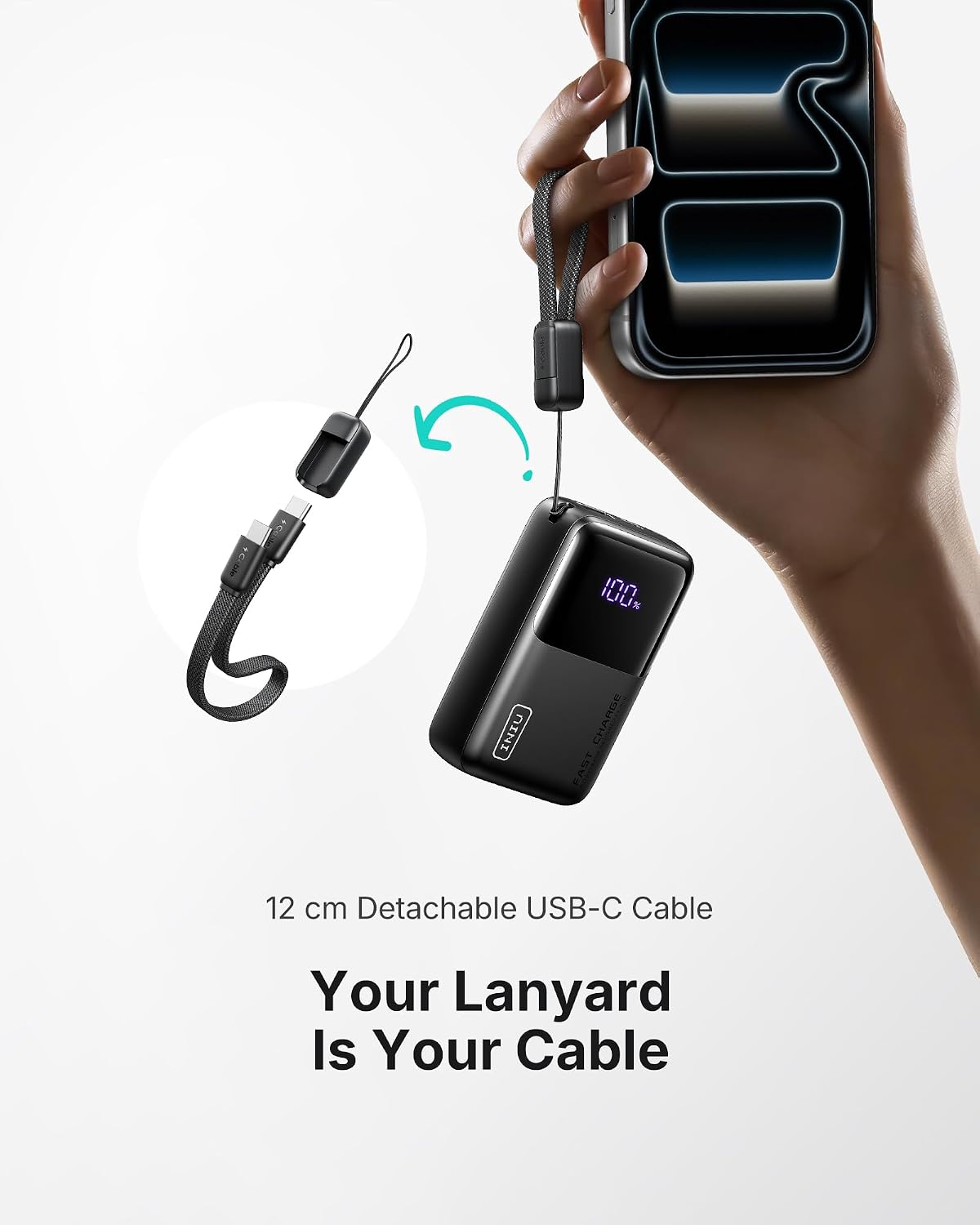 Detalle 1 de INIU portable power bank 10,000mAh