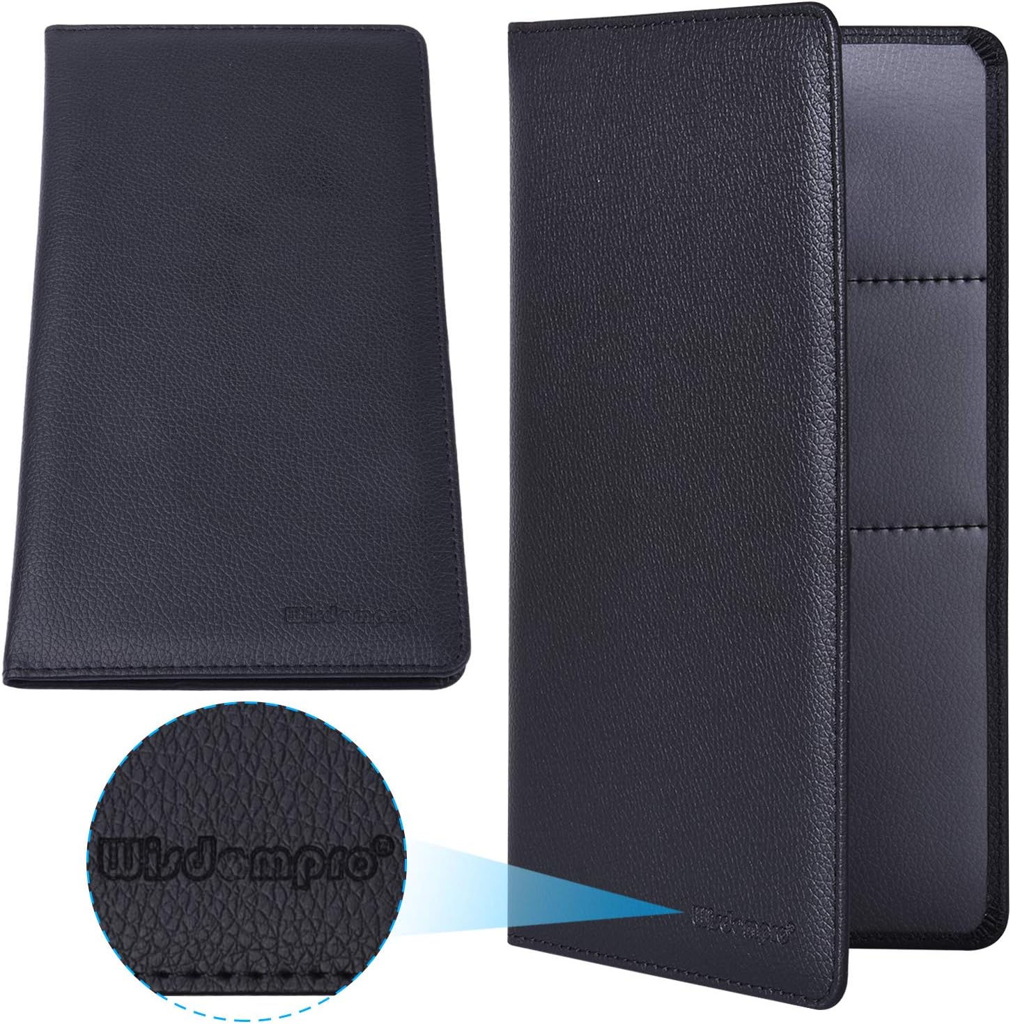 Detalle 2 de Wisdompro Car Document Holder Organiser: PU Leather Wallet for Insurance, Registration & ID Cards