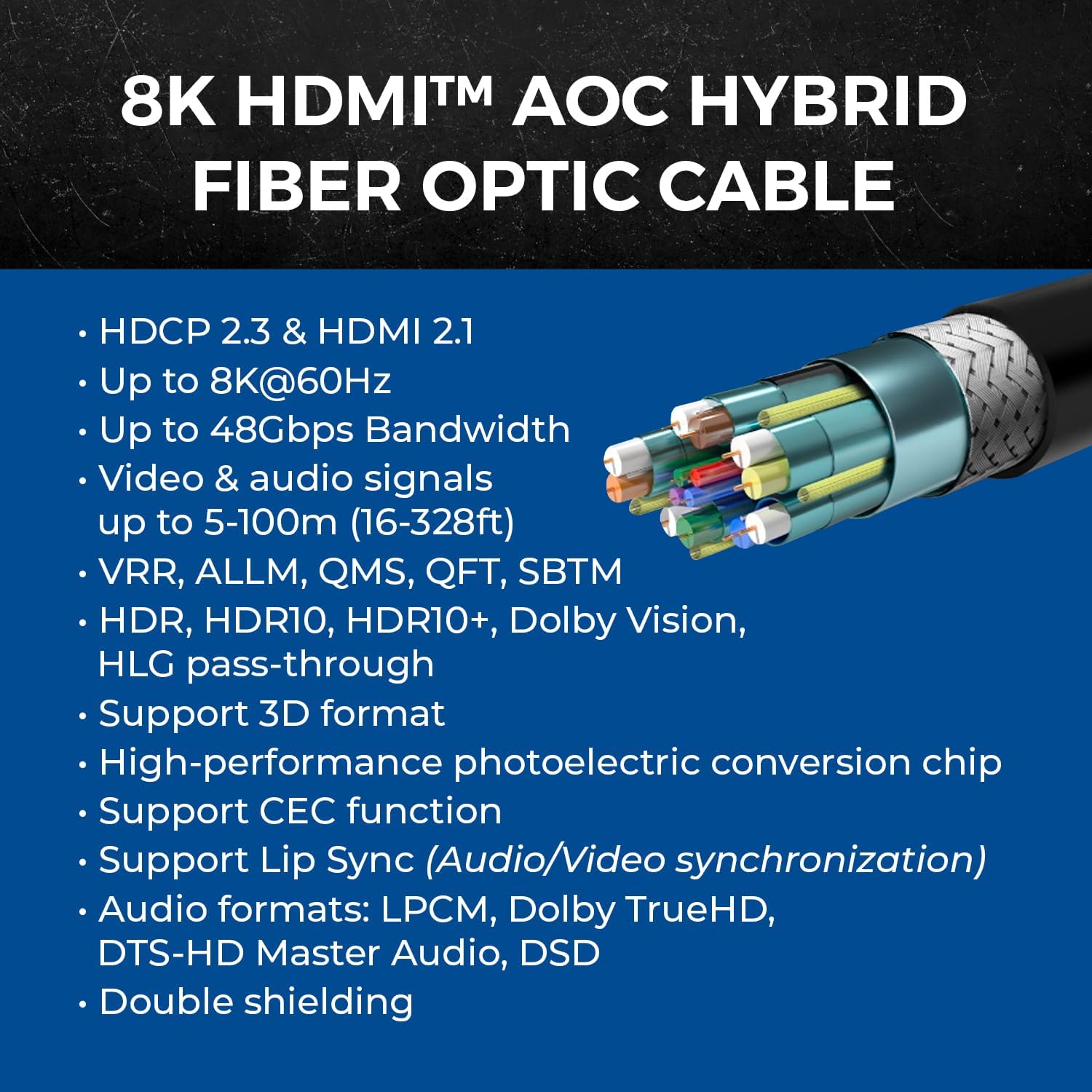 Detalle 2 de OREI 8K HDMI 2.1 Cable 150ft