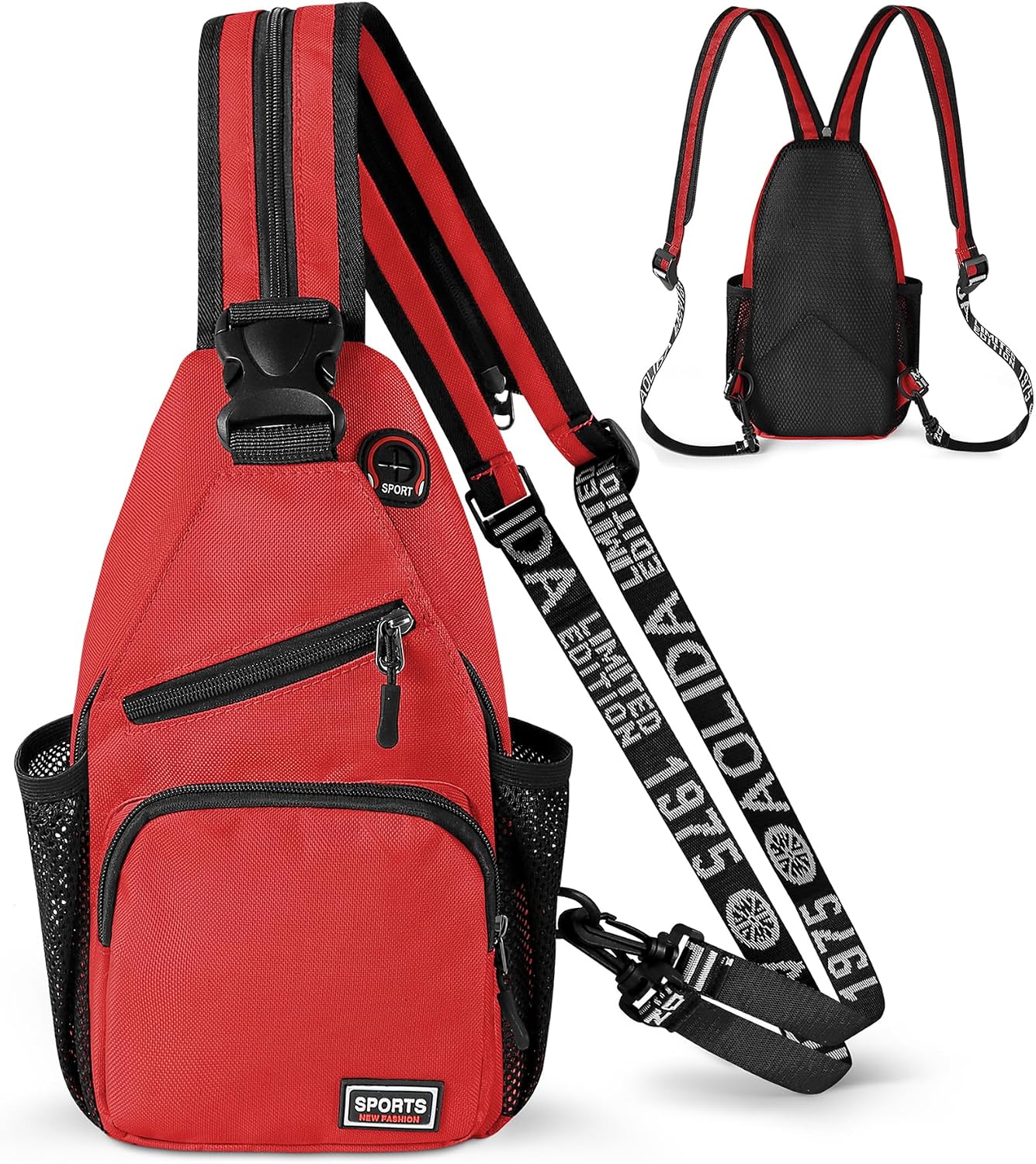 Detalle de Geestock convertible crossbody sling bag for men & women – waterproof daypack/chest bag