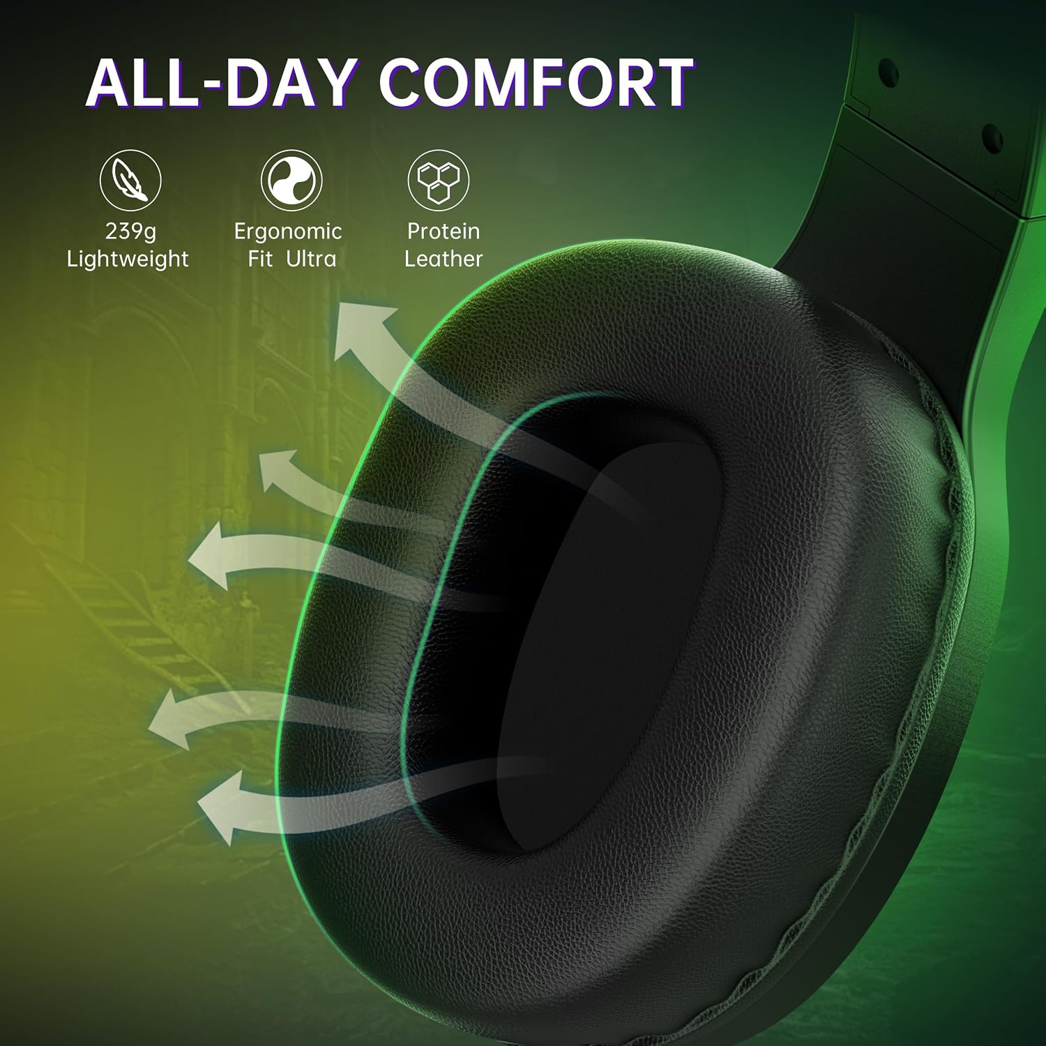 Thumbnail 4 de AOC Wireless Gaming Headphones 45H playtime