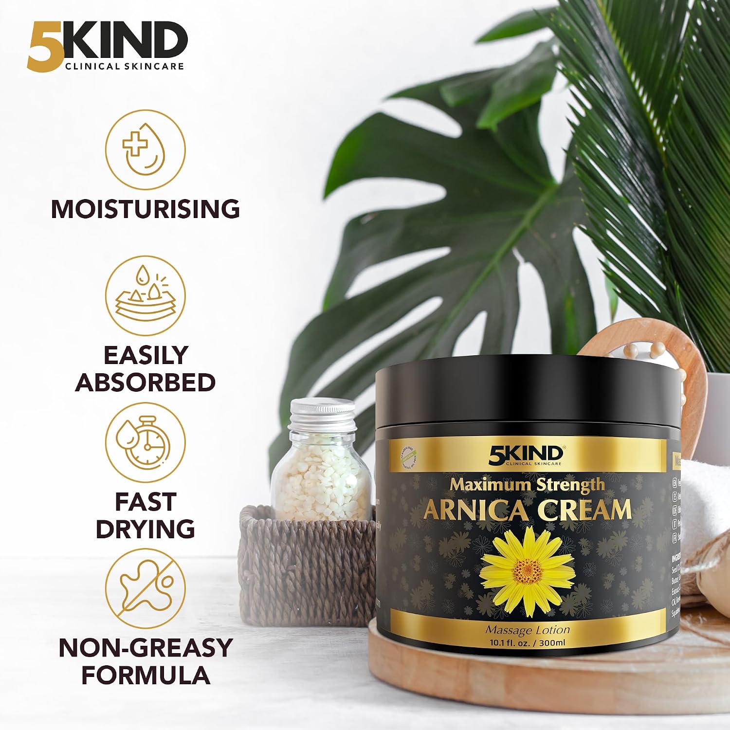 Thumbnail 2 de 5kind Extra Strong Arnica Cream Massage Lotion 300ml — Fast-Acting Arnica for Bruising and Swelling