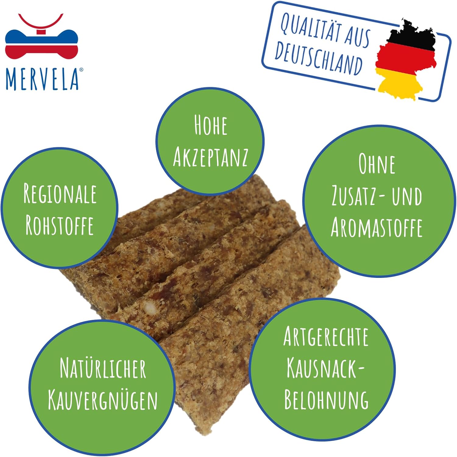 Thumbnail 3 de MERVELA Rind Fleischstreifen – 500 g, getreidefrei, hypoallergen, für sensible Hunde