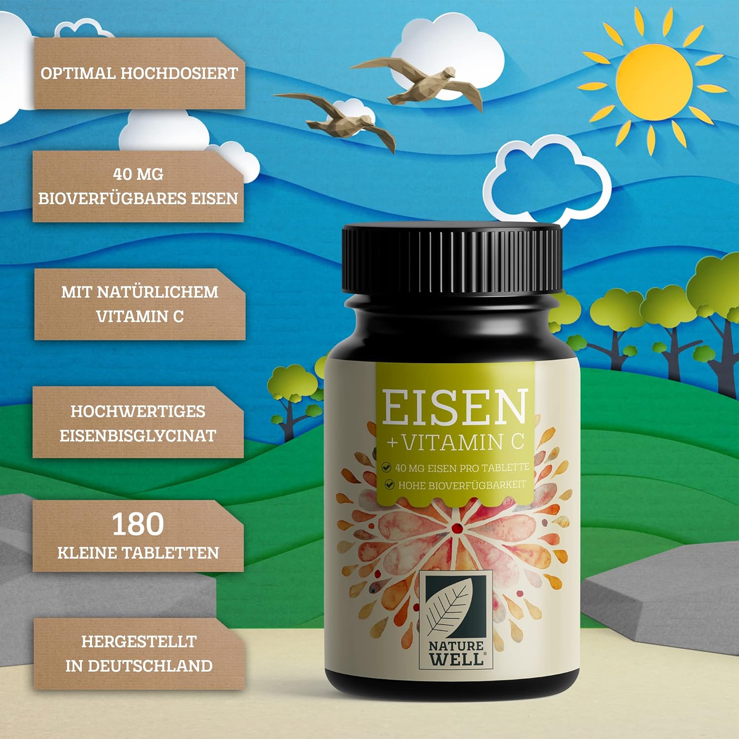 Detalle 2 de Eisentabletten hochdosiert 180x 40 mg Eisen