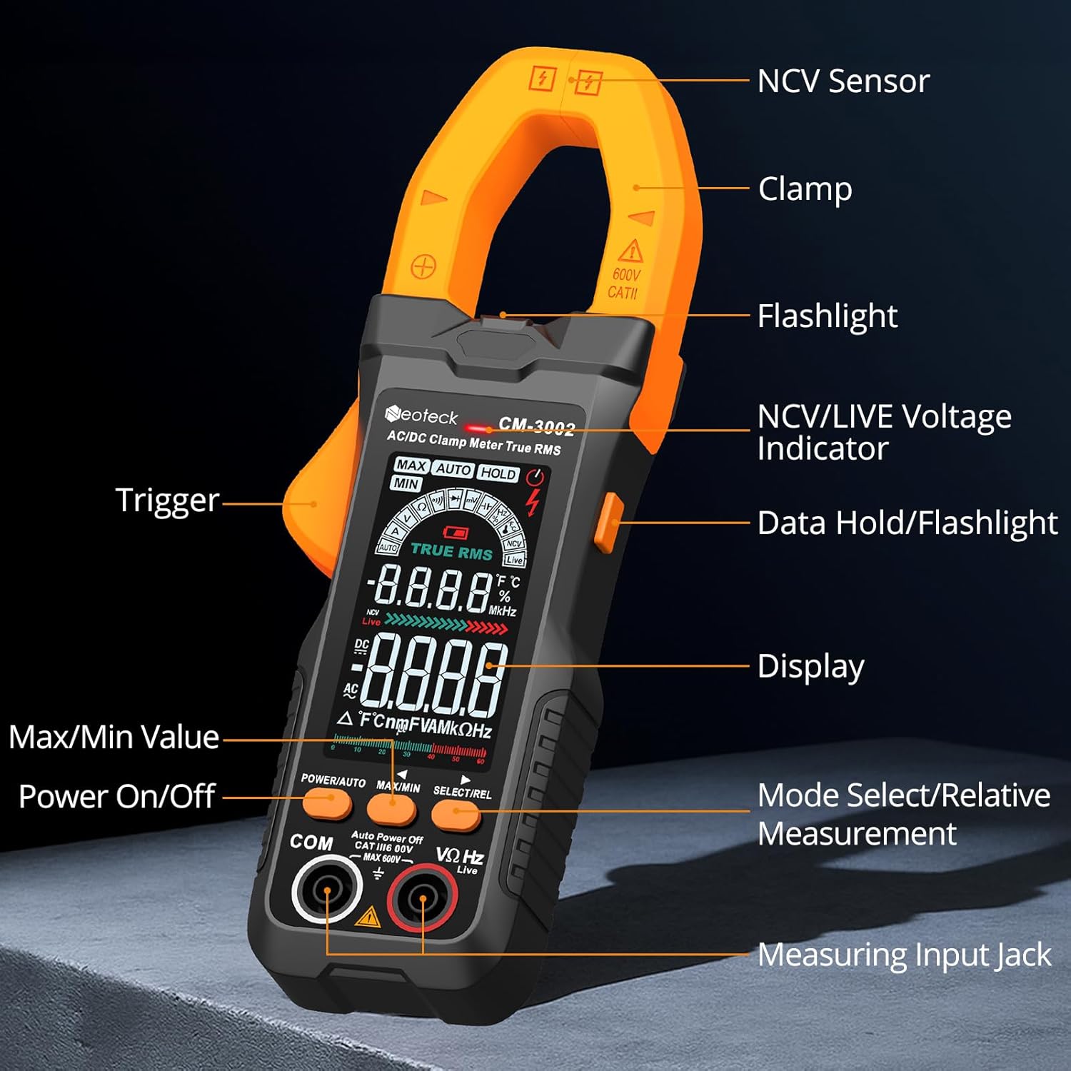 Detalle 2 de Neoteck smart clamp meter 800A TRMS