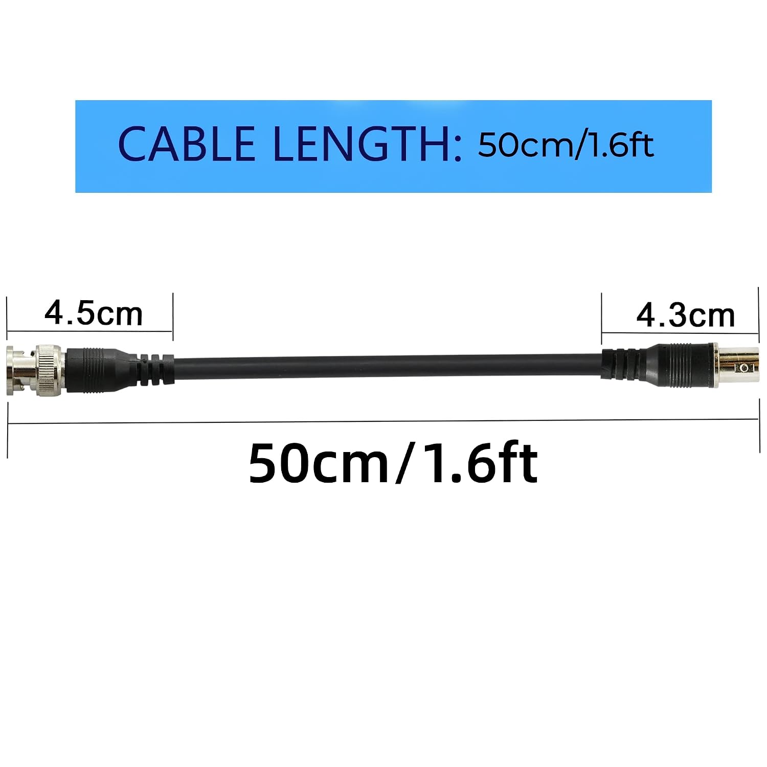Detalle de CTXSumTec 4 in Pack 1.6 ft BNC CCTV extension cable