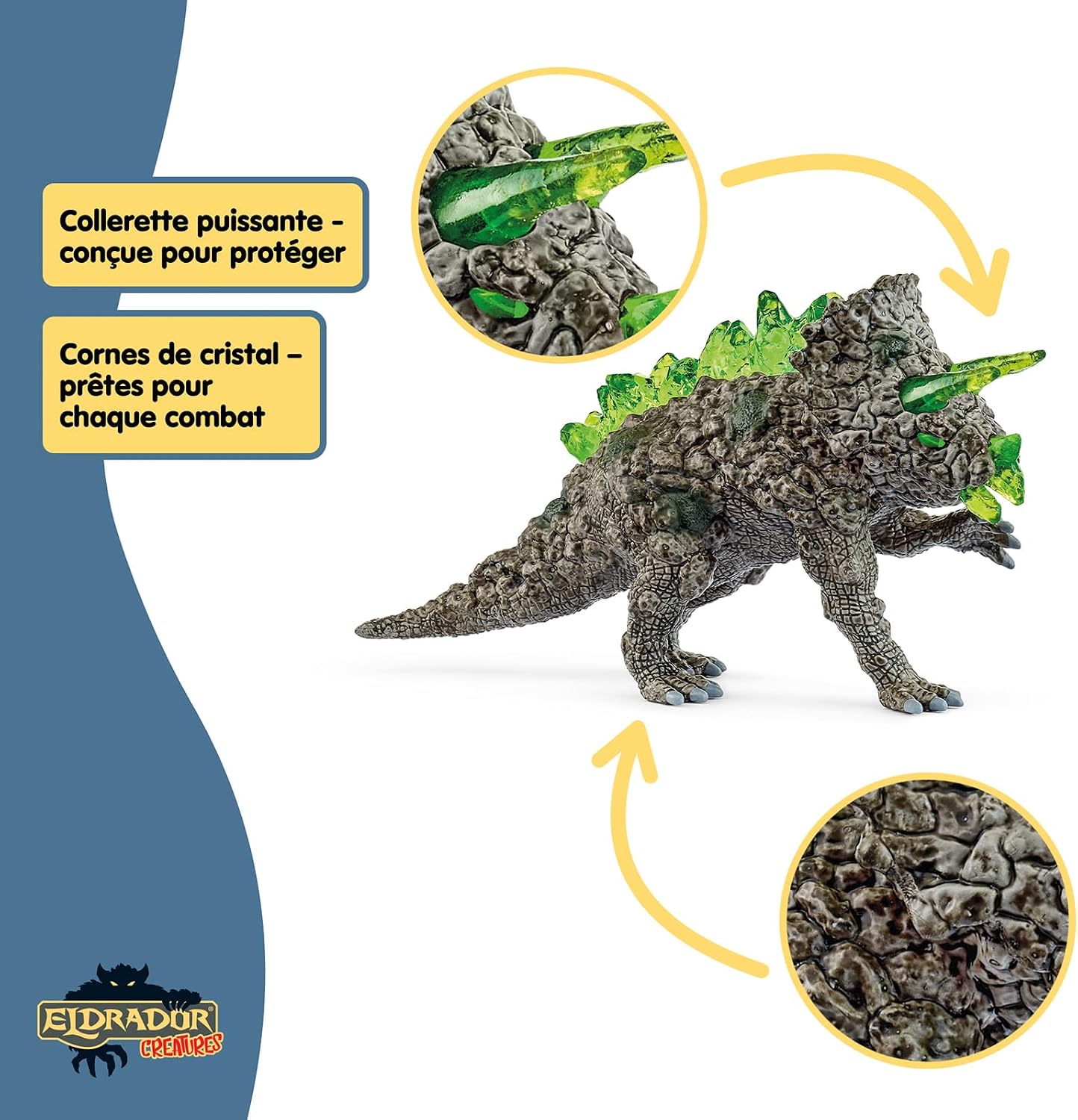 Detalle 2 de Schleich ELDRADOR Tricératops de Pierre 7 x 17 x 10 cm