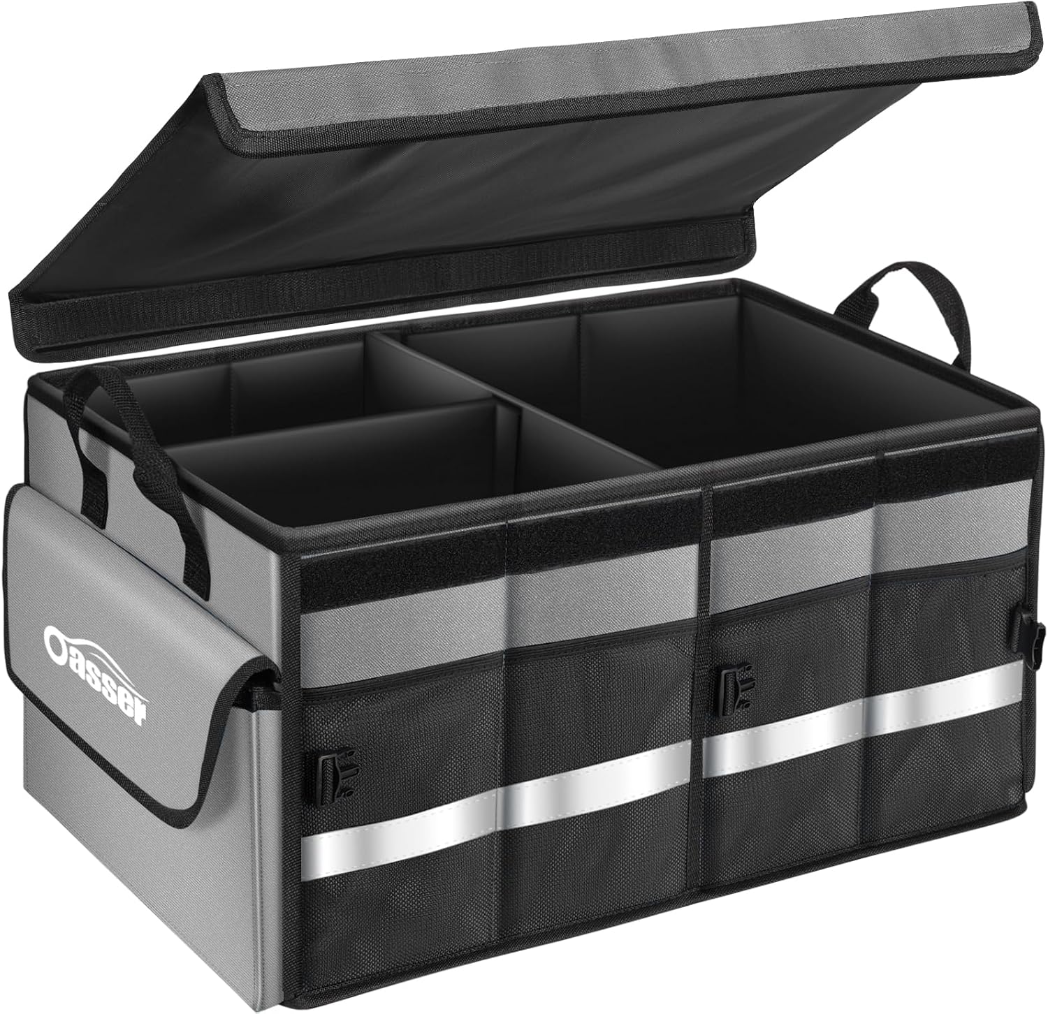 Detalle de Oasser Kofferraumtasche – robuster Organizer mit Deckel, wasserdicht und faltbar