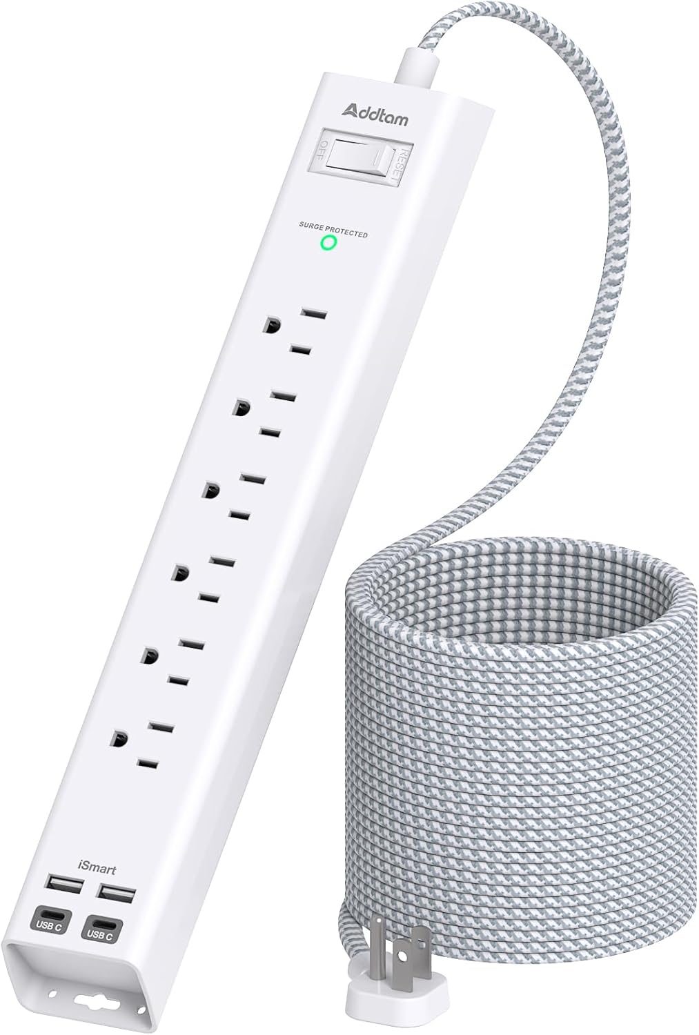 Detalle de Addtam Power Strip 15-Foot Cord