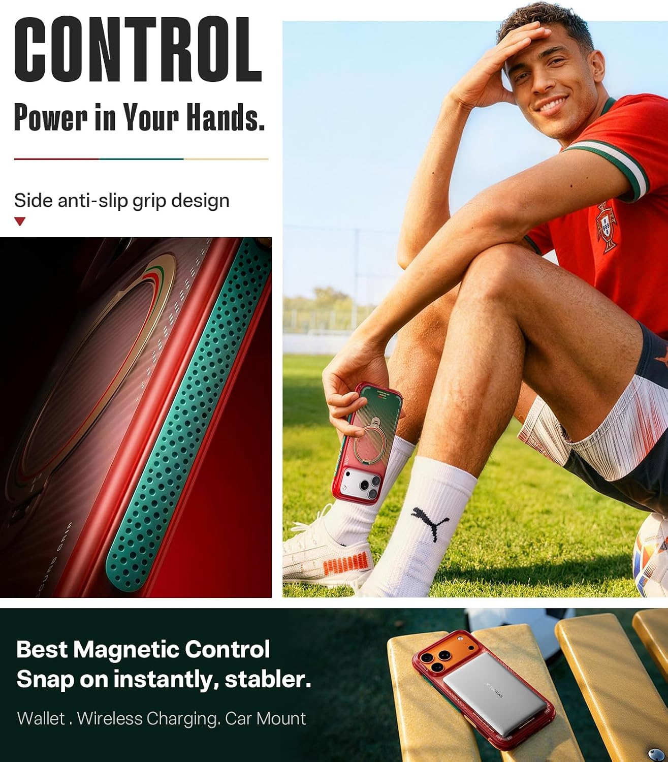 Thumbnail 6 de TORRAS Q3 Air World Cup Edition for iPhone 17 Pro Max with 360° MagSafe Stand
