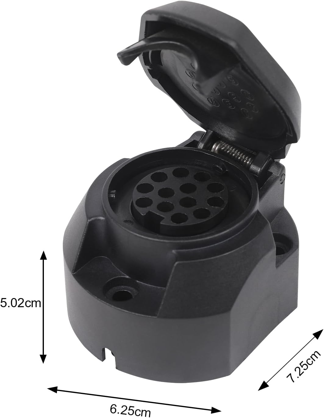 Detalle de AOHEWEI 13-pin Waterproof Trailer Socket: 12 V Plastic Connector for European Towing