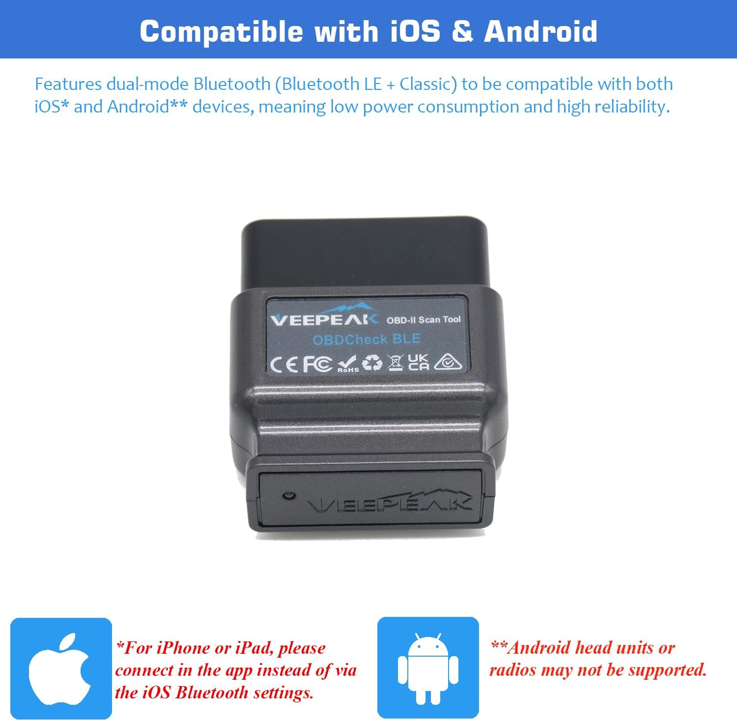 Thumbnail 3 de Veepeak OBDCheck BLE OBD II Scanner