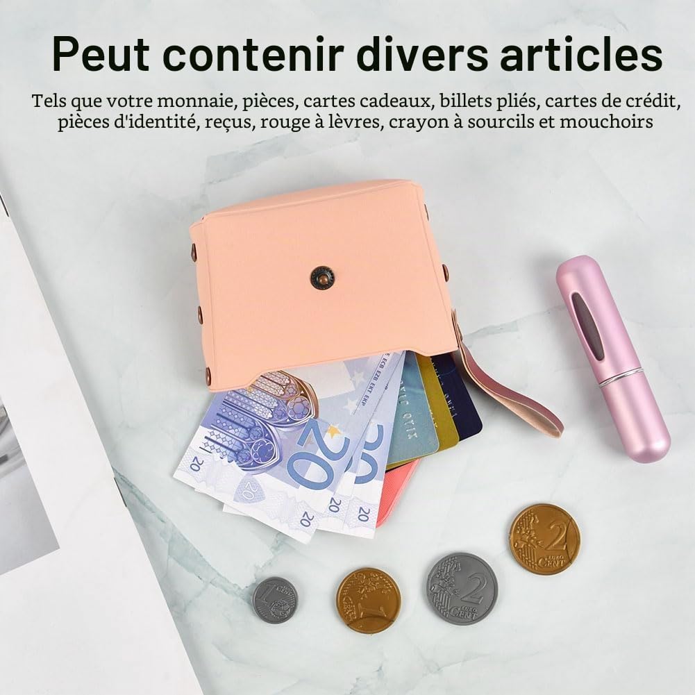 Thumbnail 3 de Aucuu Petit Porte-Monnaie en Cuir Femme – Ensemble de 4 Mini Portefeuilles Sacs à Main