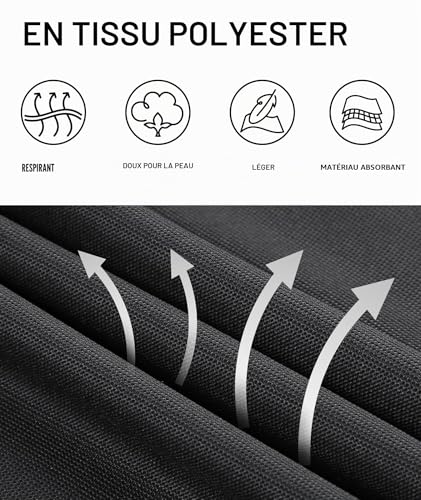 Detalle de JACKETOWN Polo Homme Manches Courtes Séchage Rapide et Respirant – Gris Foncé, Regular Fit (Taille M)