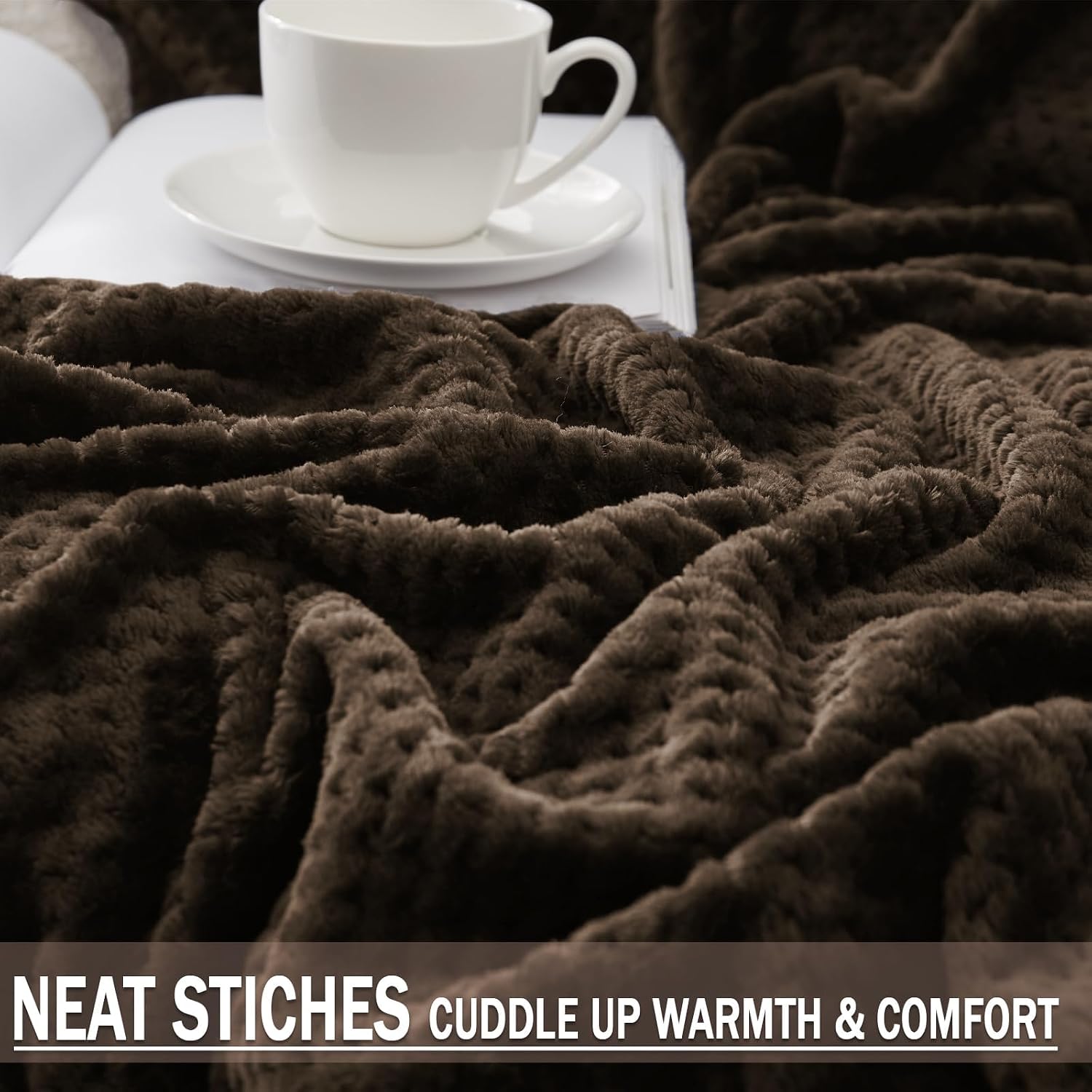 Detalle 2 de Exclusivo Mezcla fleece throw blanket 127x178