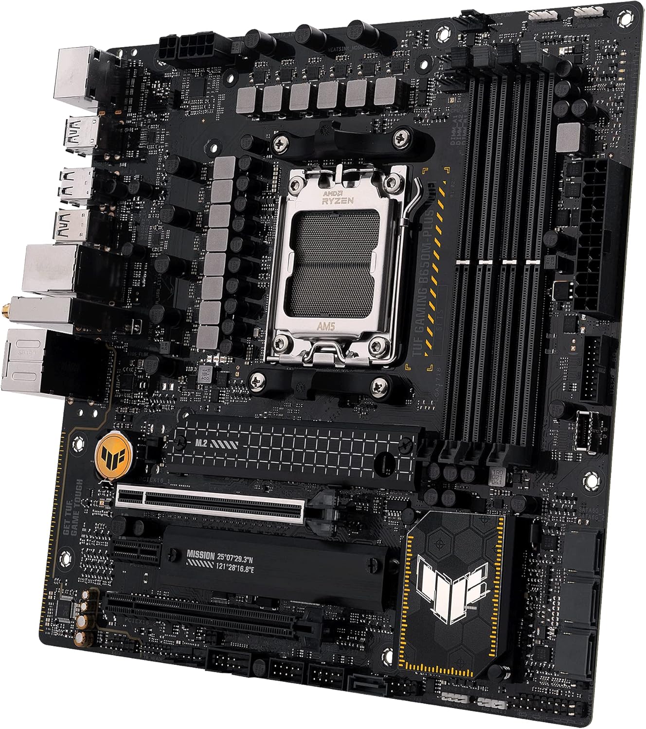 Detalle 2 de ASUS TUF Gaming B850M-PLUS WiFi Mainboard (AMD AM5, mATX, DDR5, PCIe 5.0, WiFi 6E)
