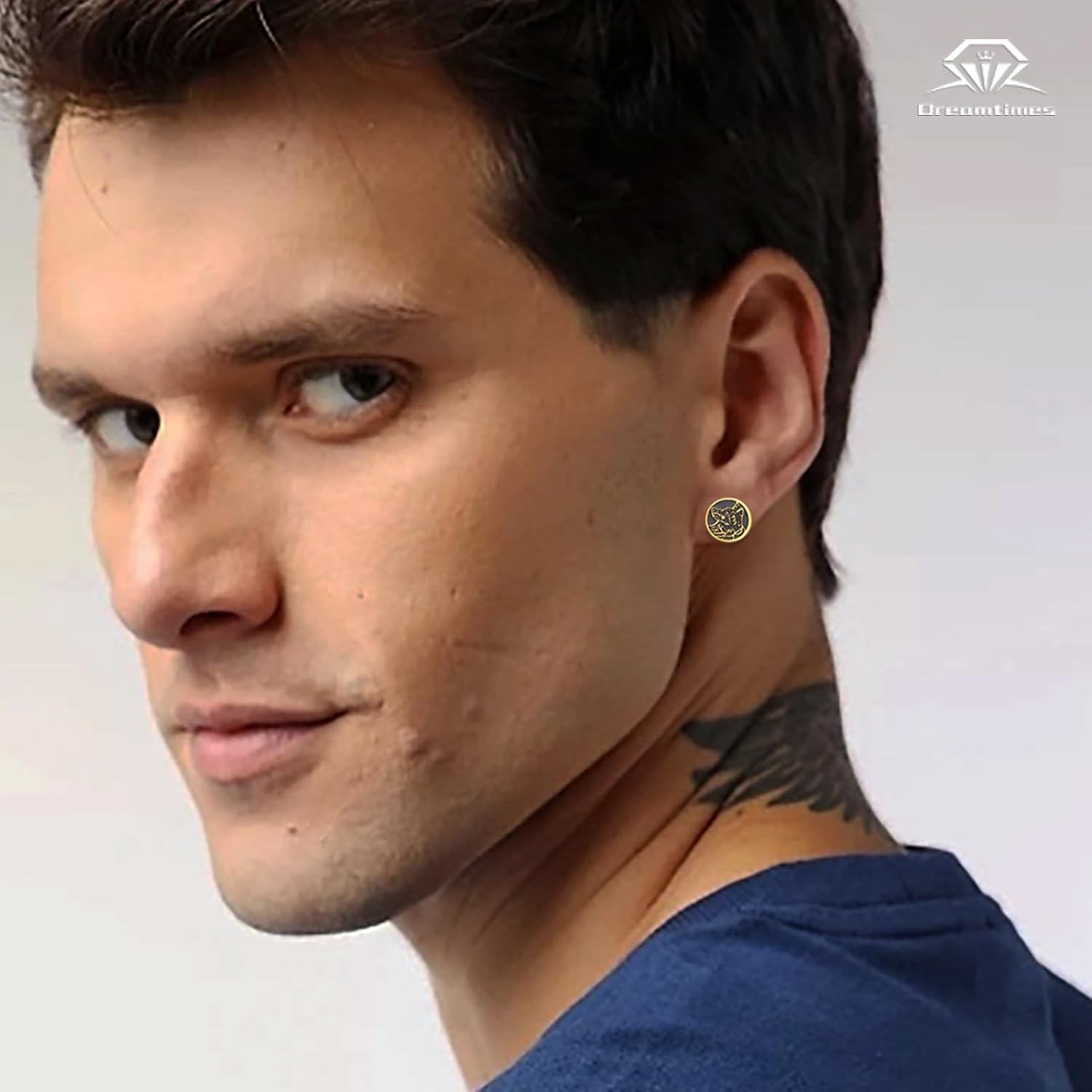 Thumbnail 2 de Dreamtimes Vintage Wolf Ohrstecker aus Edelstahl – Gothic/Wikinger-Look als Piercing-Stud