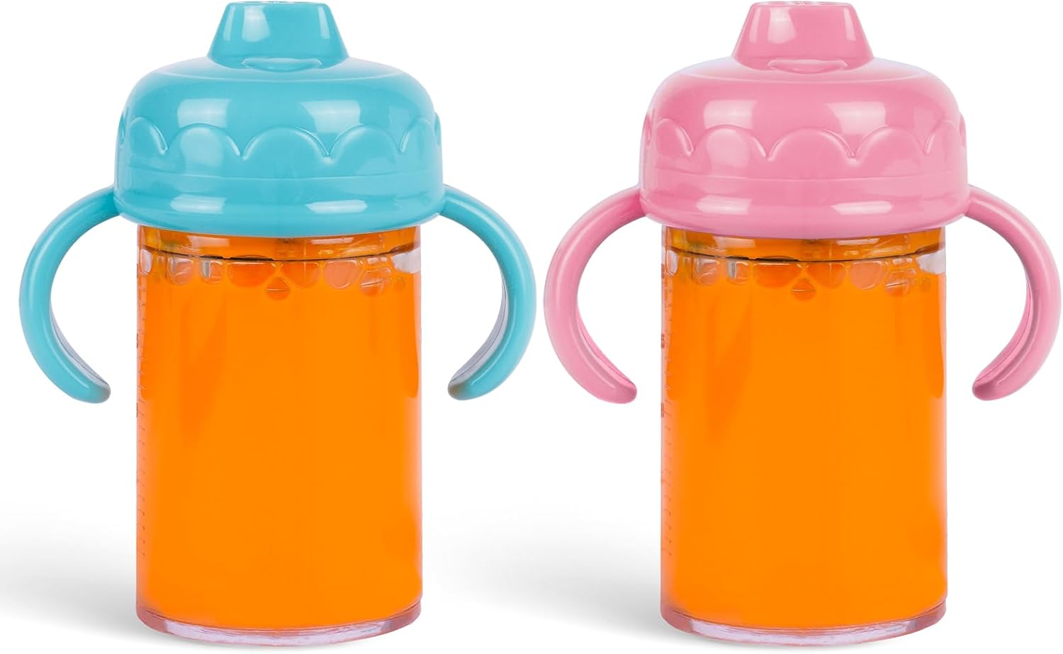 Detalle de Aolso Magic Baby – magiczne butelki dla lalek, zestaw 2 szt., różowo-niebieskie