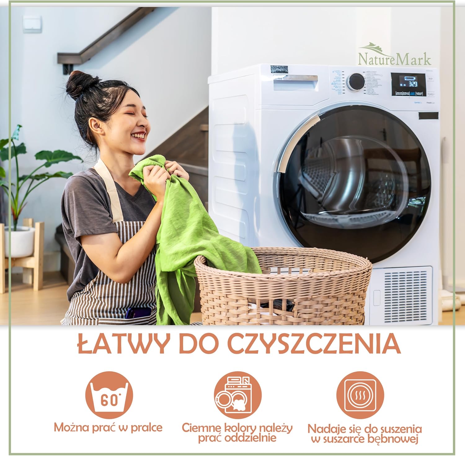 Detalle 1 de NatureMark mf_140_apfel prześcieradło z gumką 140 × 200 cm, mikrofibra, zielone jabłko