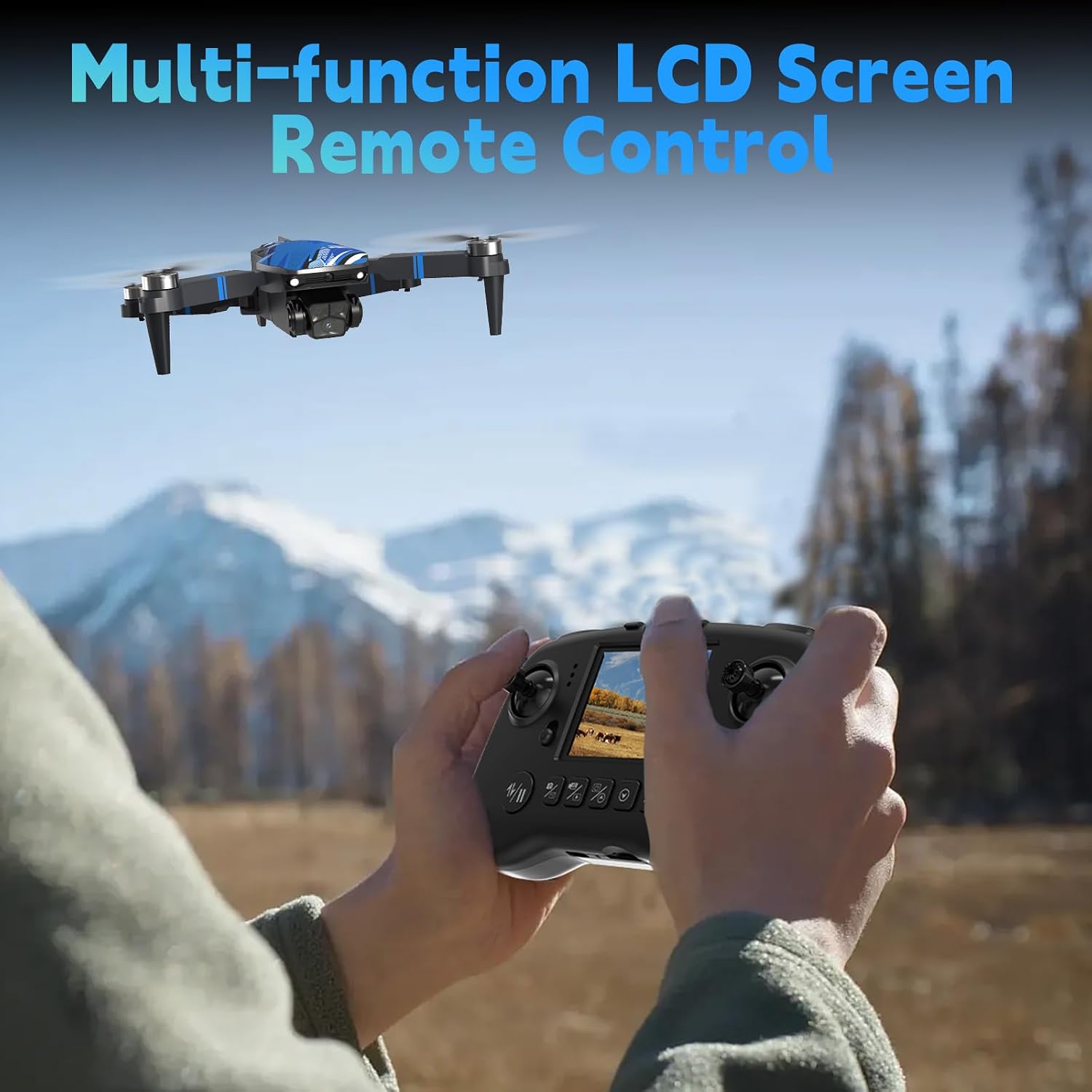 Detalle de SEKOsamrt TT19LCD FPV Drone with 1080p Camera, LCD Controller & Foldable Design