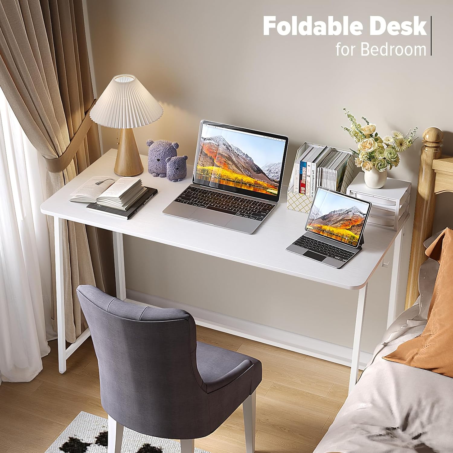 Thumbnail 3 de WOHOMO Folding Desk 120cm folding computer desk