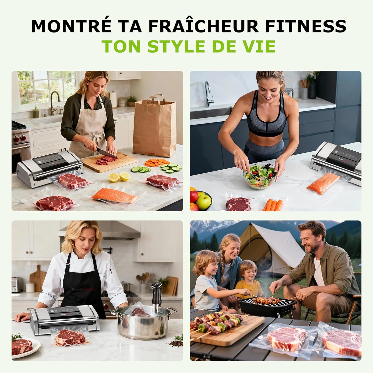 Detalle 2 de Bonsenkitchen VS5100 sous vide, 15 L/min