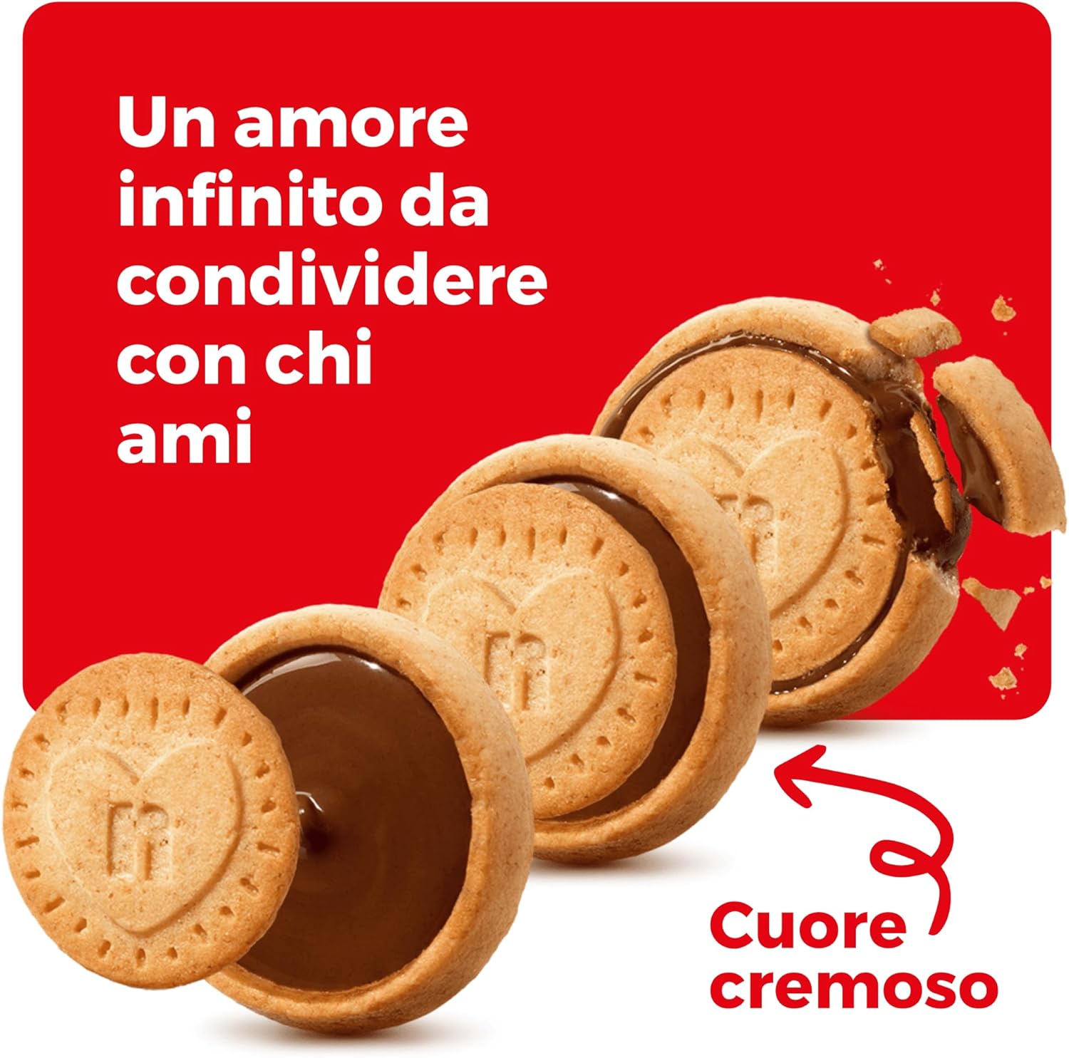 Detalle de Nutella Biscuits: 84 biscotti croccanti con cuore cremoso di Nutella in confezioni monoporzione