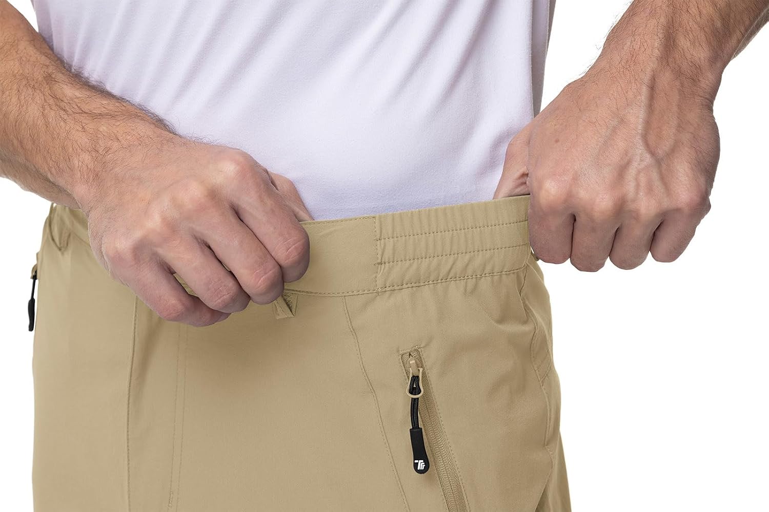 Detalle 2 de YSENTO Men's Cargo Hiking Pants, Lightweight Stretch, 5 Zipper Pockets