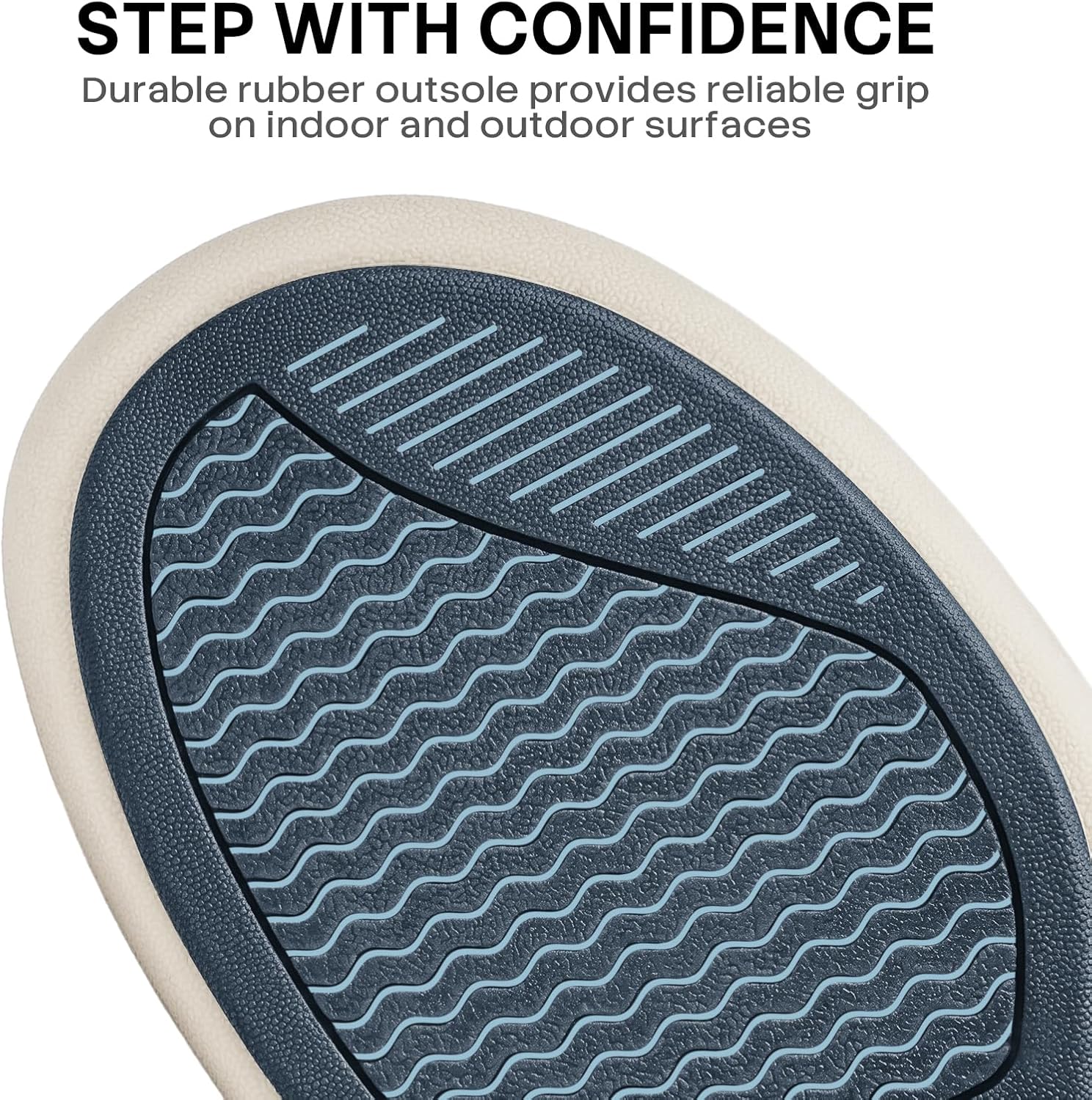 Detalle de Men’s Arch Support Canvas Slippers with Velvet Lining & Anti-Skid Rubber Sole
