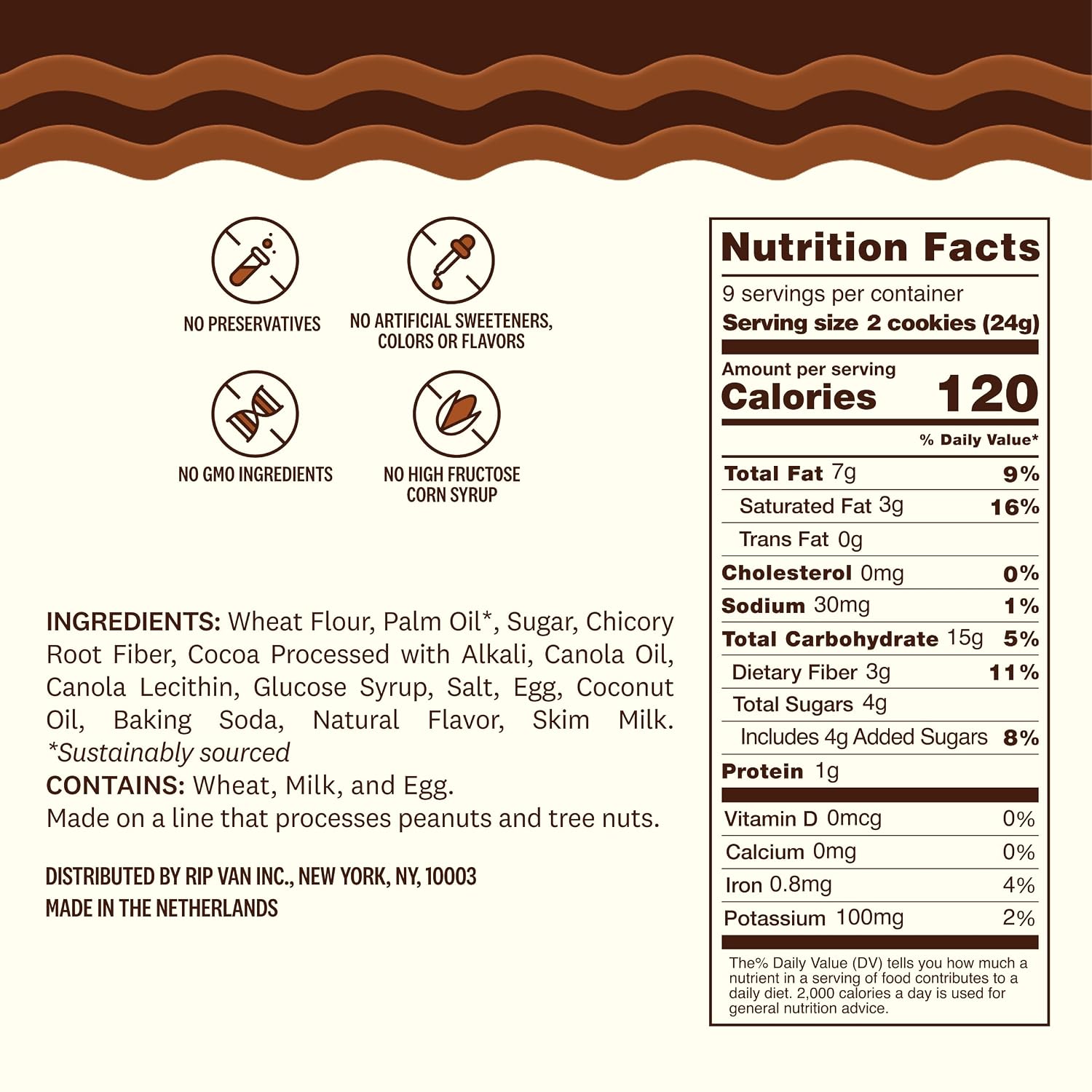 Thumbnail 1 de Rip Van Romeos Dark Chocolate Fudge Cookies, Low Sugar, 5g Net Carbs