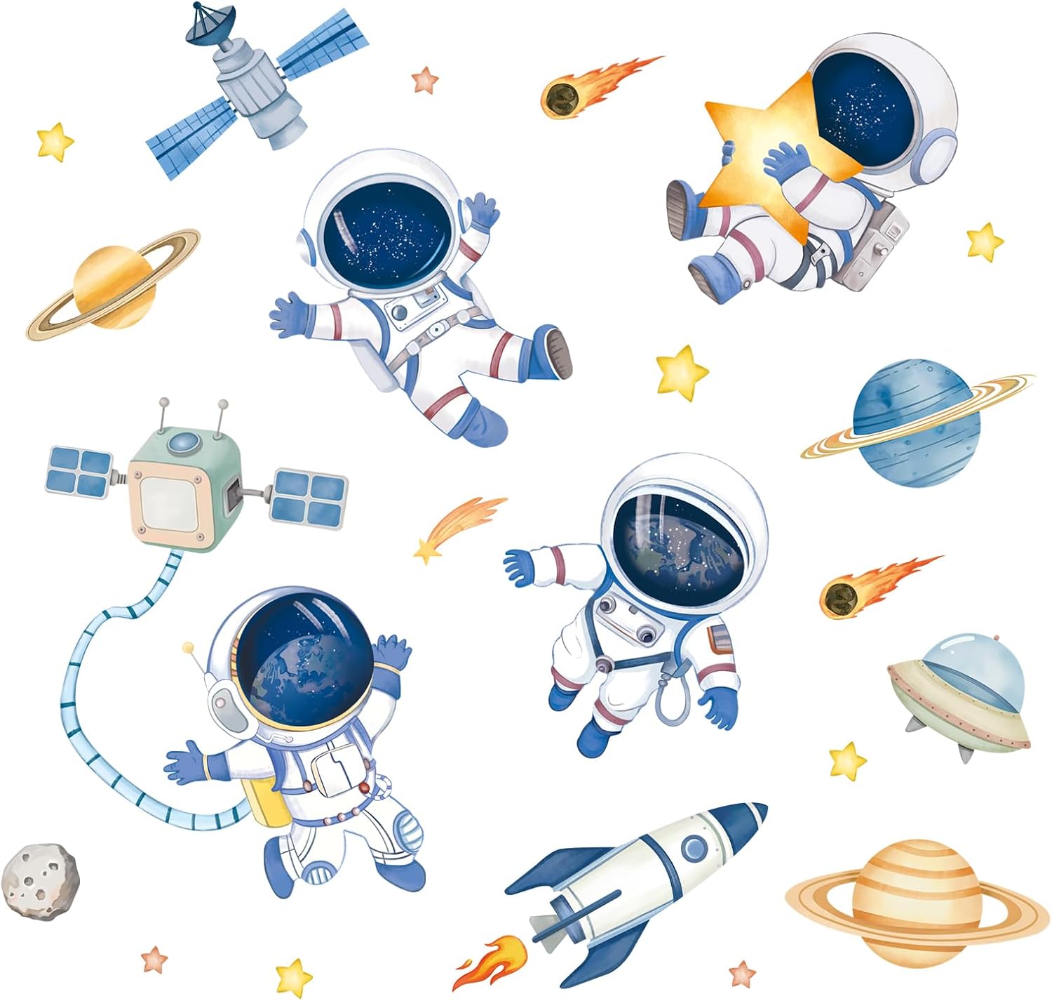 Thumbnail 3 de FUFUQUARE Astronaut Wall Stickers for Nursery 🚀