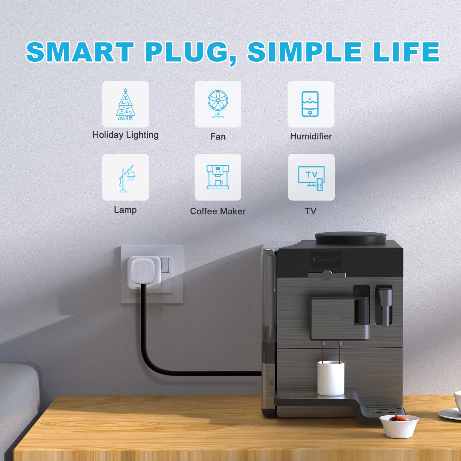 Detalle 2 de EIGHTREE Smart Plug with Energy Monitoring 13A 🔌