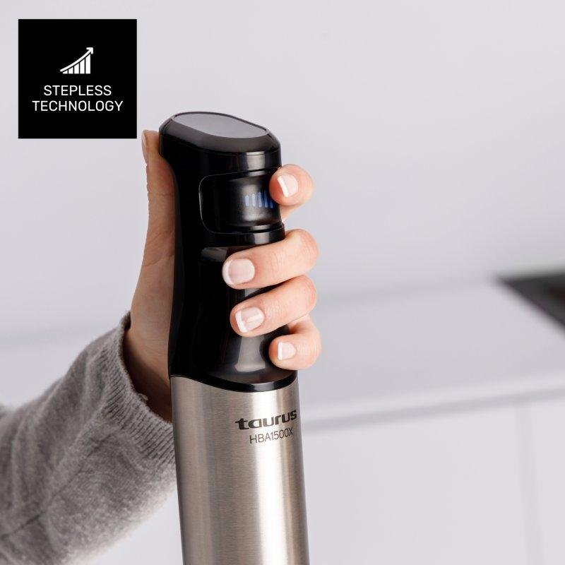 Detalle 2 de Batidora Taurus HB1500XE 1500W: potencia profesional y control total sin salpicaduras