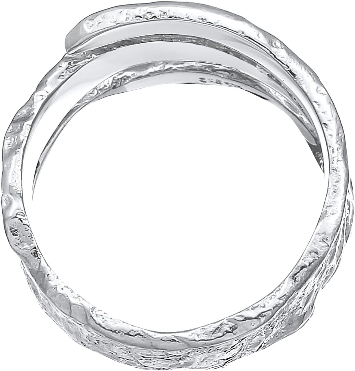 Thumbnail 3 de Kuzzoi Herrenring 12 mm im strukturierten Used-Design aus 925 Sterling Silber (Ringgröße 60–66)