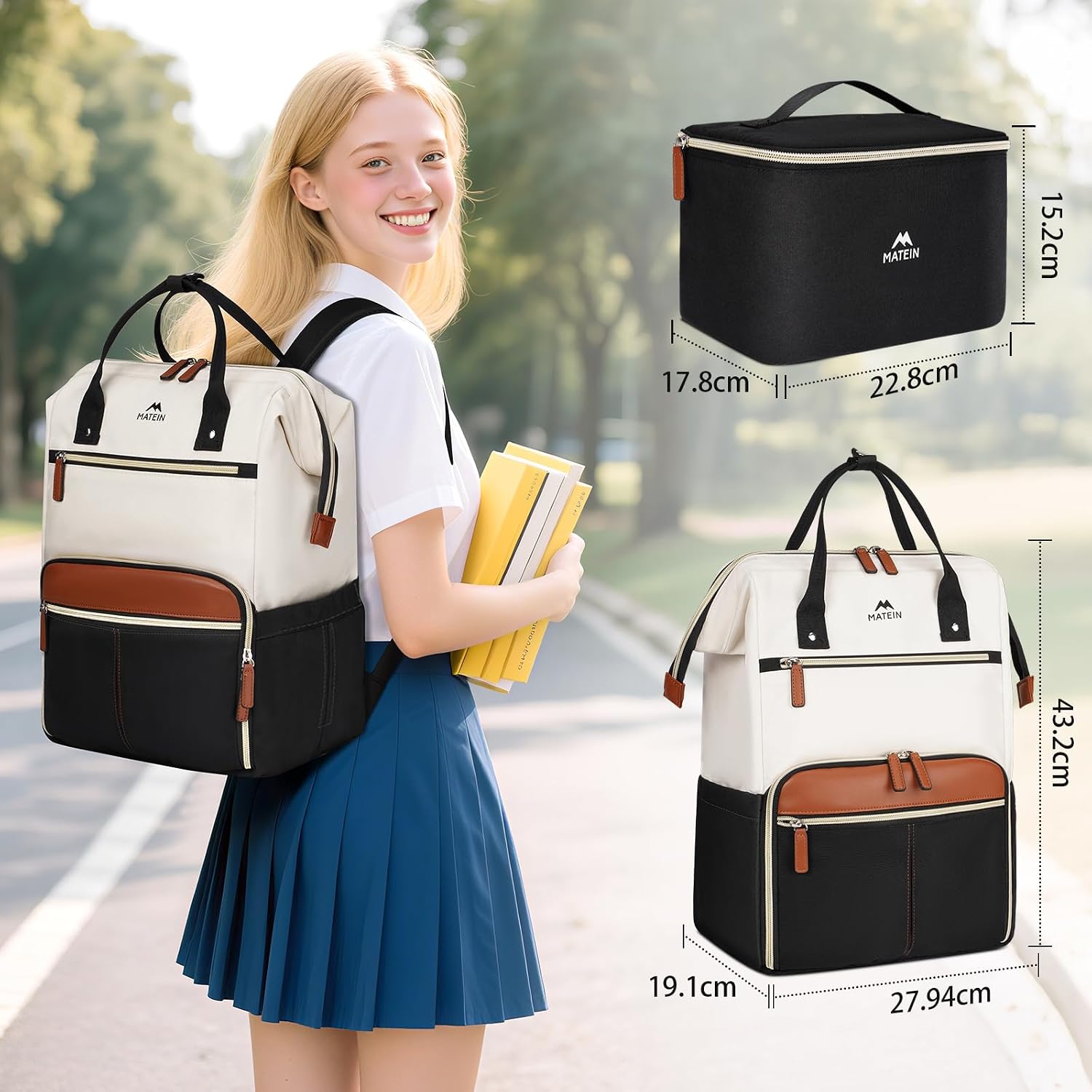 Thumbnail 4 de MATEIN Mochila Portátil 15.6 Mujer Set 2 Piezas