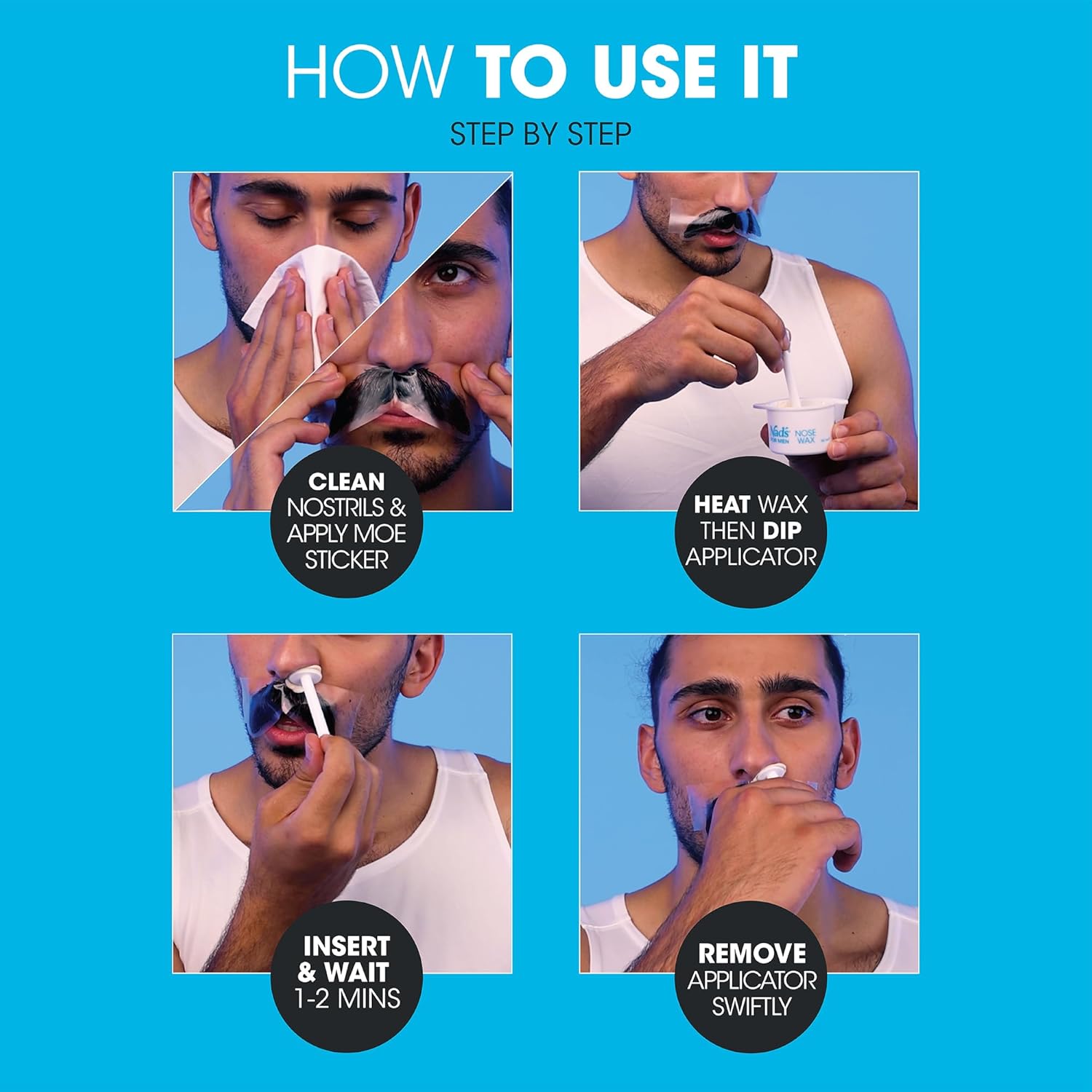 Detalle de Nad’s For Men Nose Waxing Kit for Nose Hair Removal