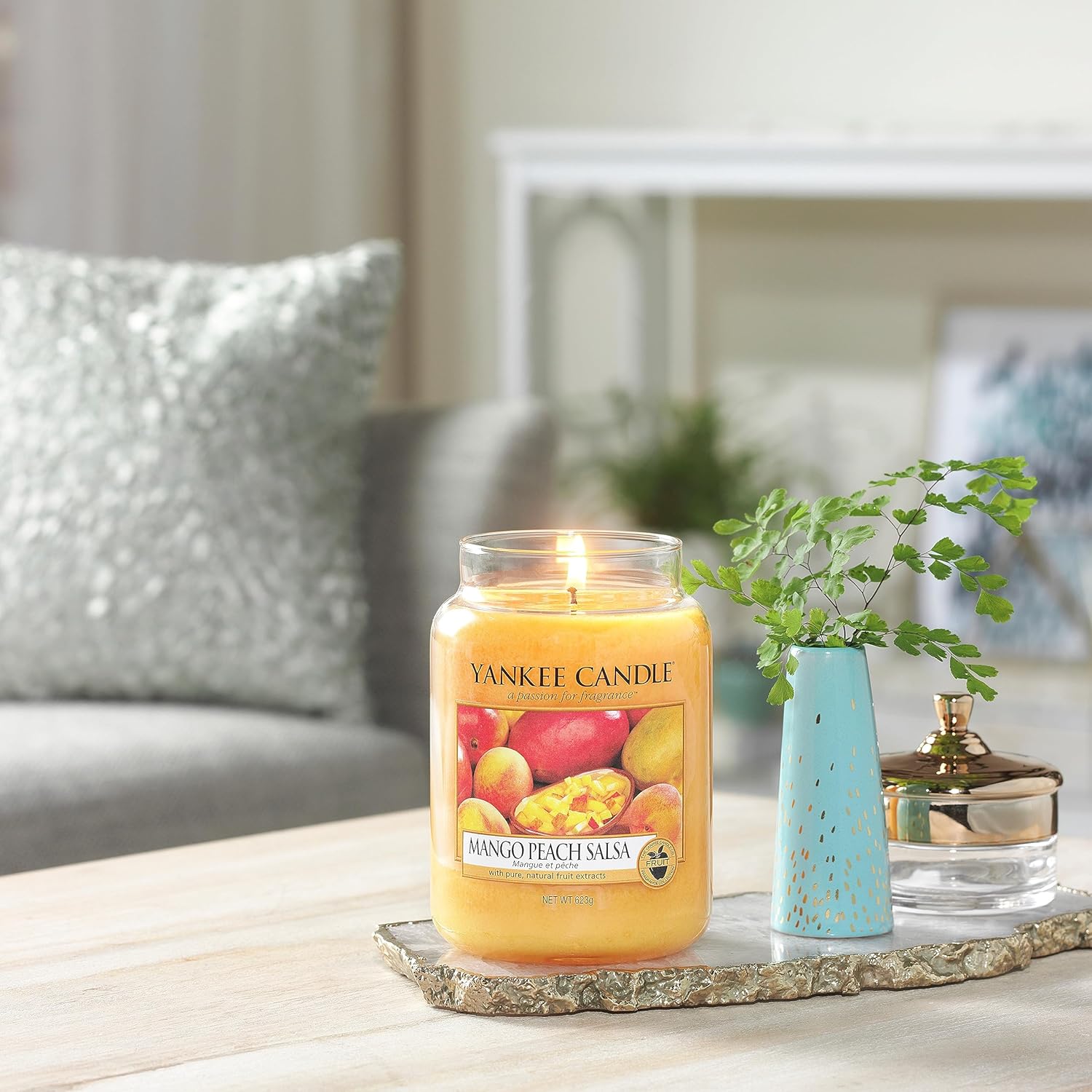 Thumbnail 6 de Yankee Candle Scented Candle: Mango Peach Salsa Large Jar